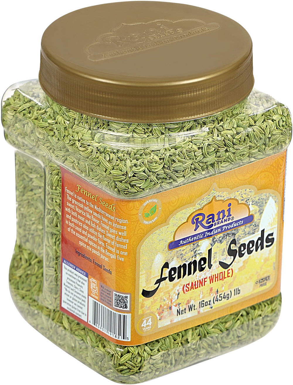Rani Brand saunf sabut label showing Indian origin