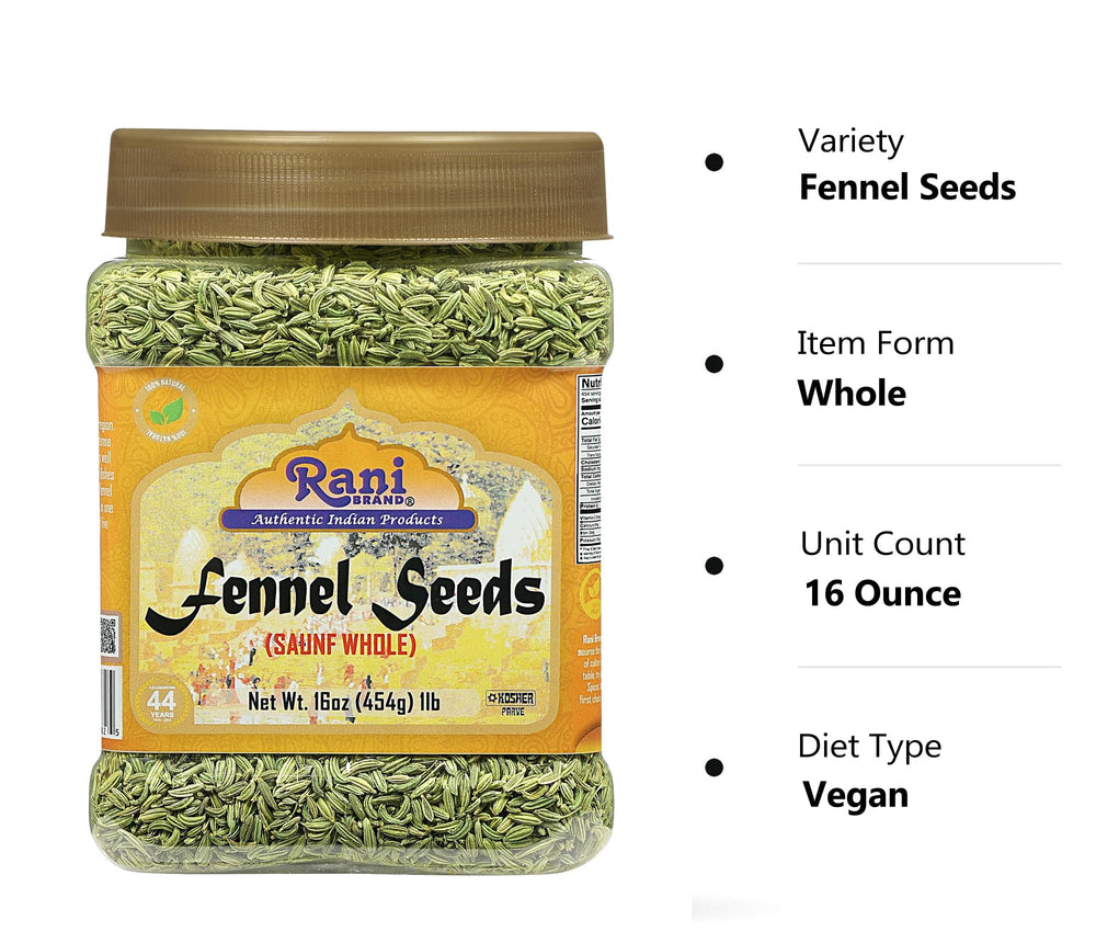 Rani Brand saunf sabut seeds in bowl highlighting fresh aroma