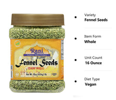 Rani Brand saunf sabut seeds in bowl highlighting fresh aroma