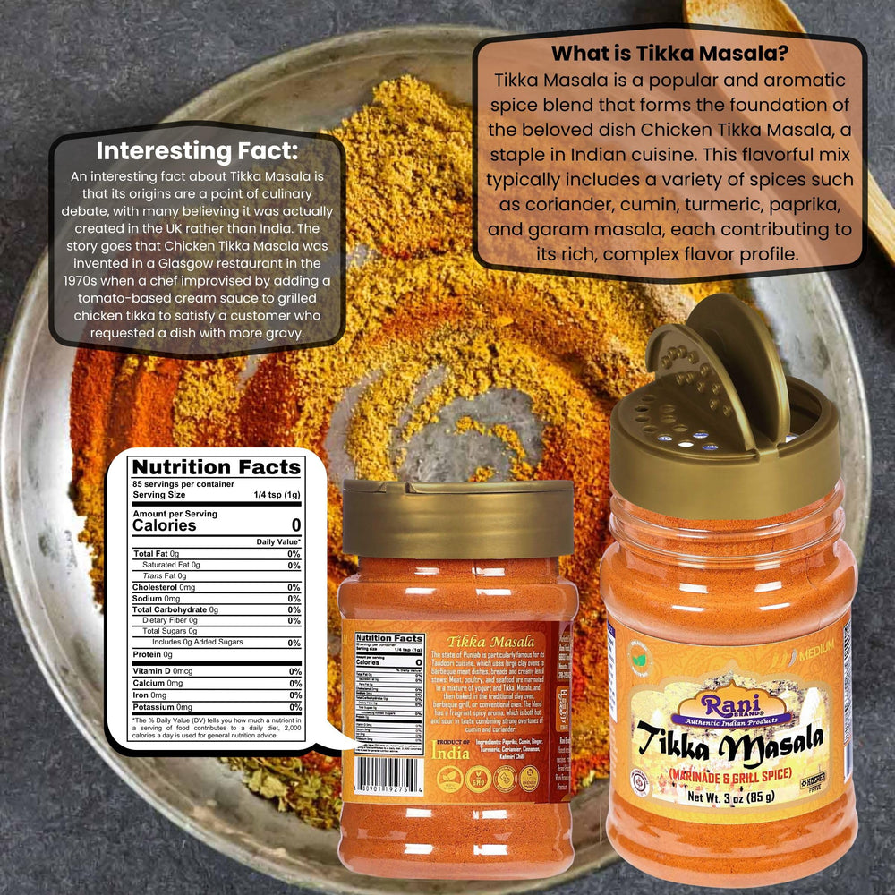Rani Brand seven-spice blend powder close-up highlighting aromatic curry base