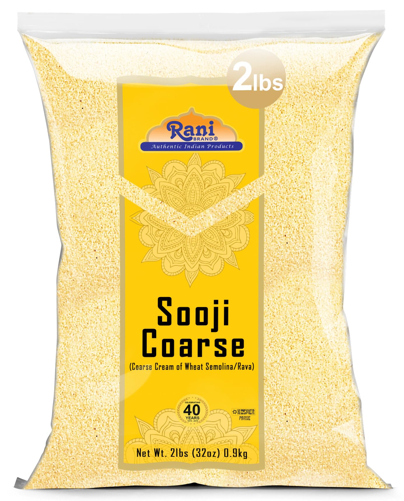 Rani Sooji Coarse flour bottle front for versatile Indian recipes.