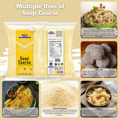 Rani Sooji Coarse texture close-up showing granular semolina ideal for upma.