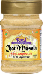 Rani Chat Masala jar front showing authentic Indian seasoning for snacks and salads