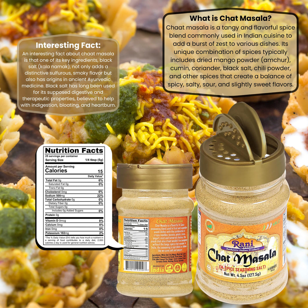 Rani Chat Masala spice blend in a bowl for vibrant dishes