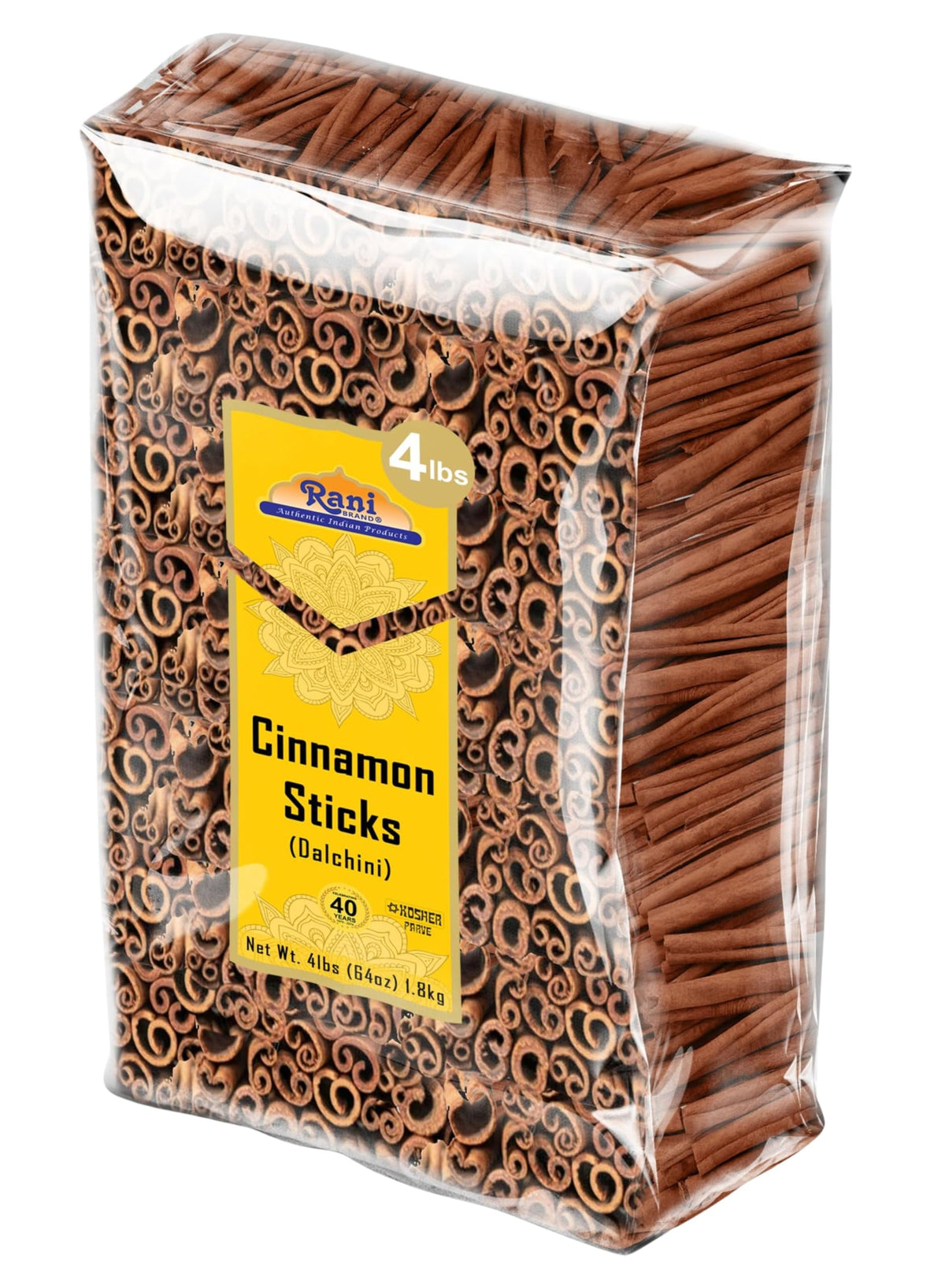 Rani Cinnamon Sticks 64oz bulk bag ready for recipes and spice storage.