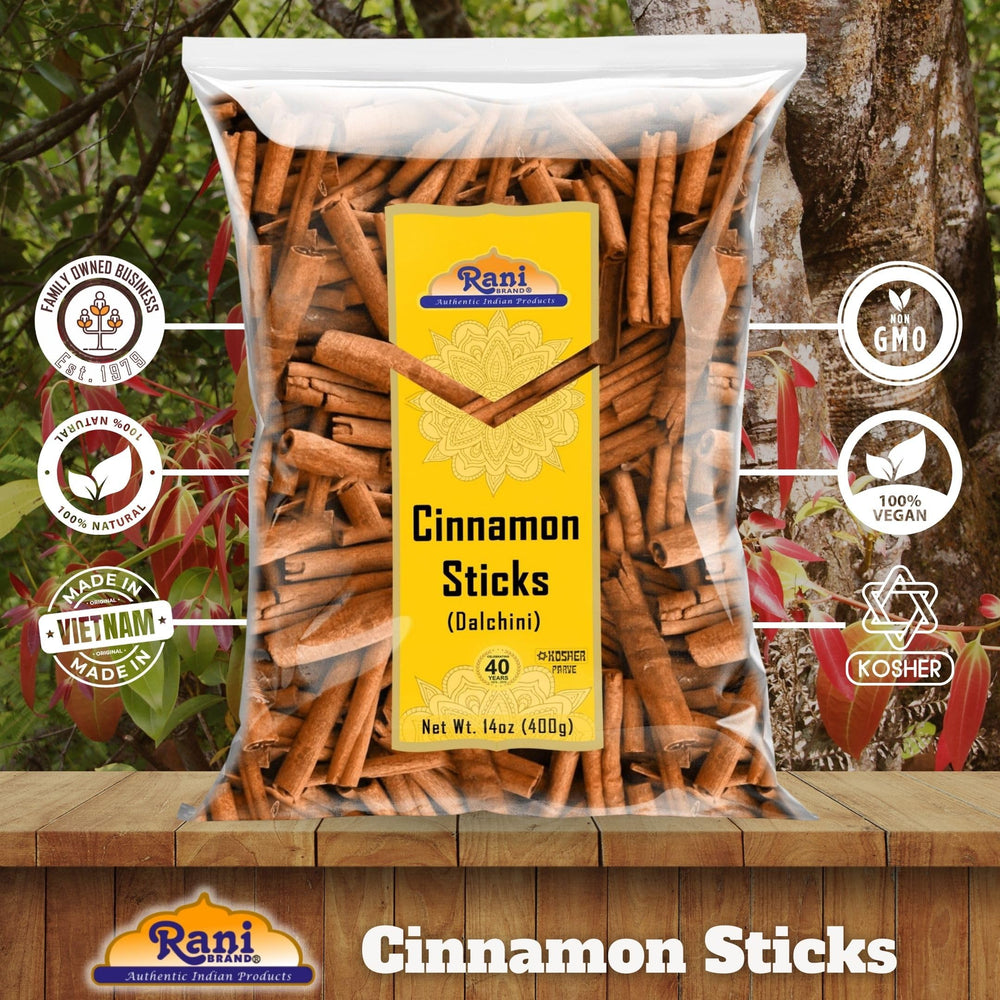 Rani cinnamon sticks 72-88 sticks with high essential oil for aroma.