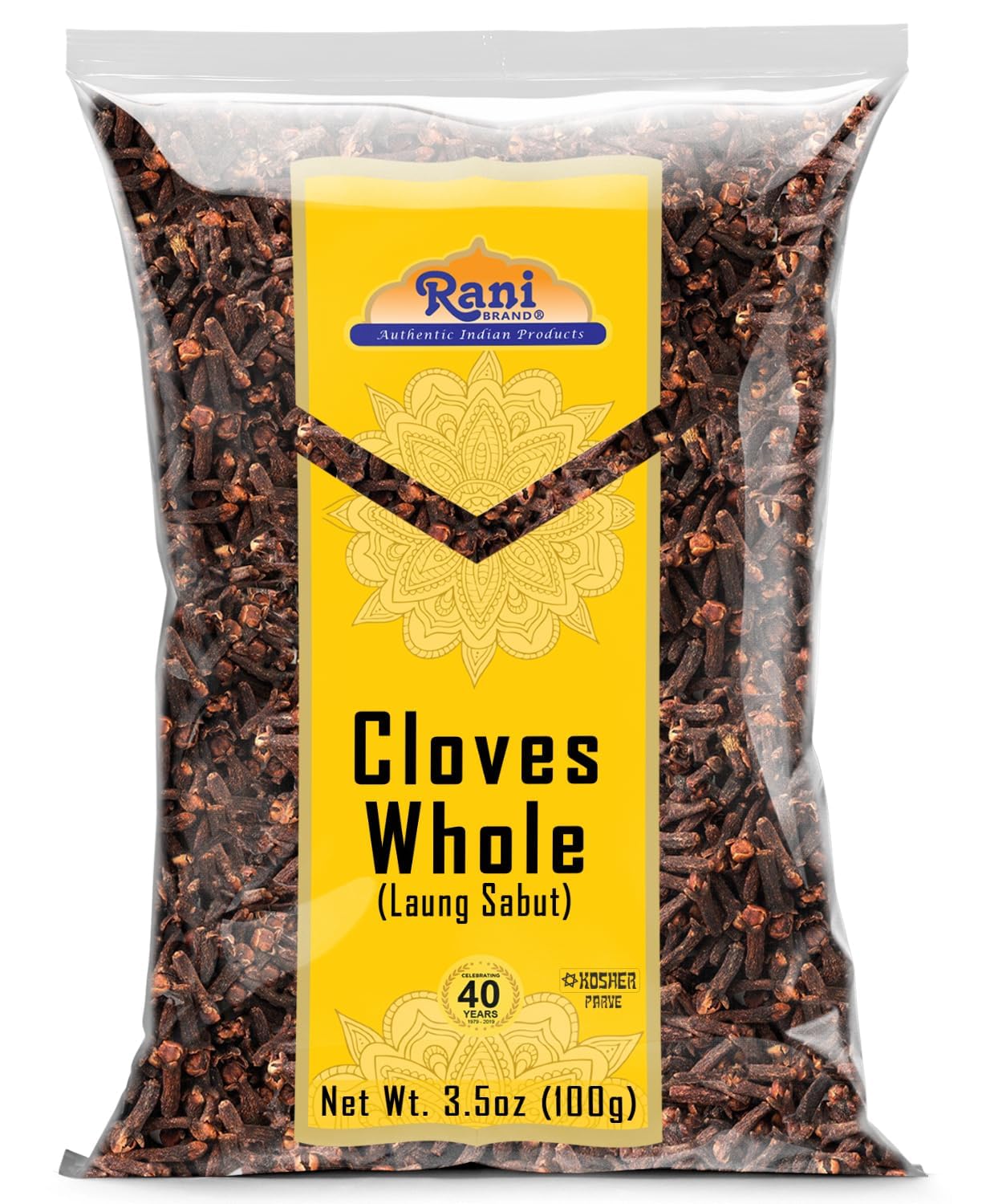Rani Cloves Whole packaging shows premium Indian spice for flavor enhancement