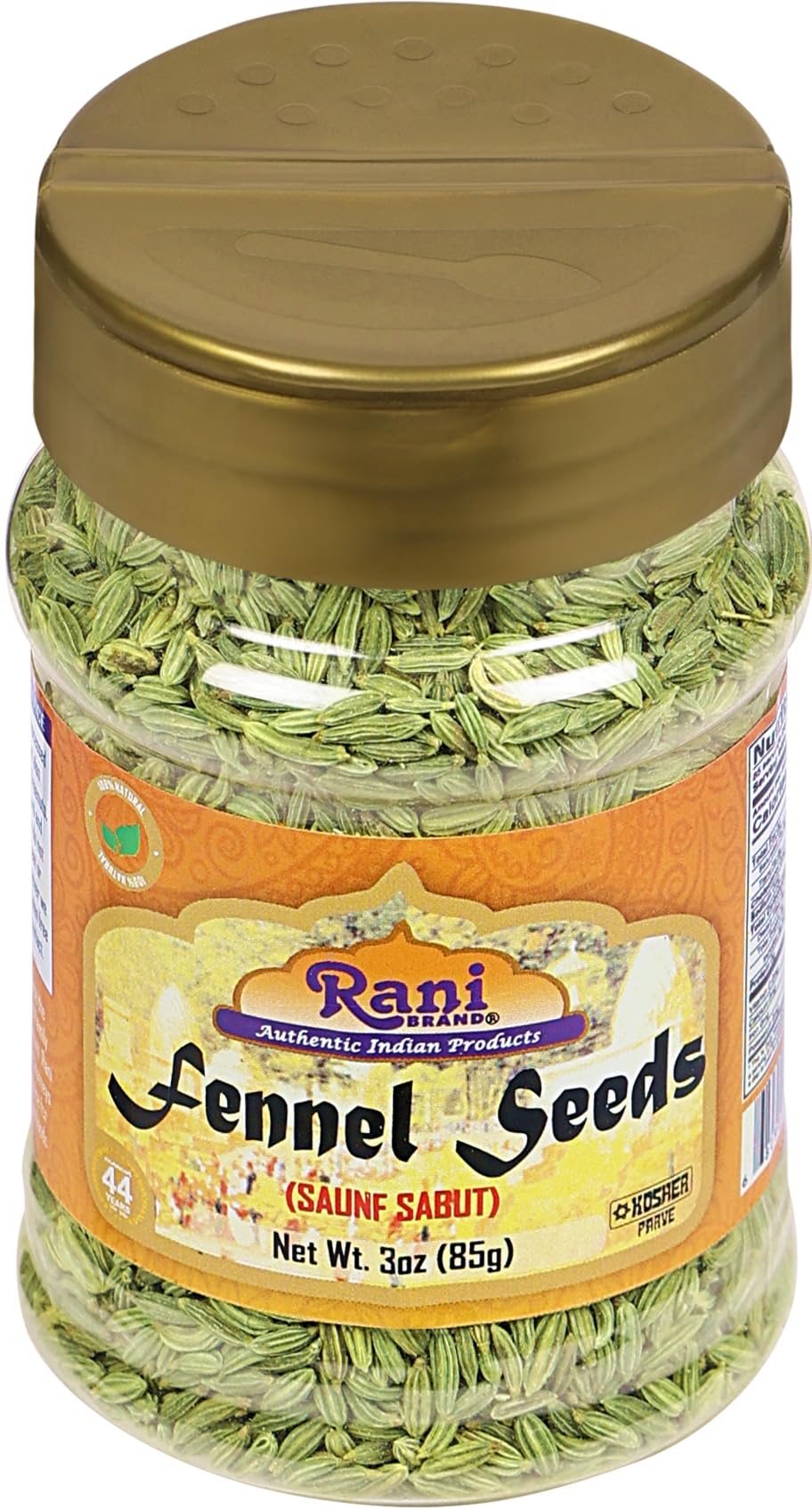 Rani fennel seeds 85g packaging fits home cooks and storage