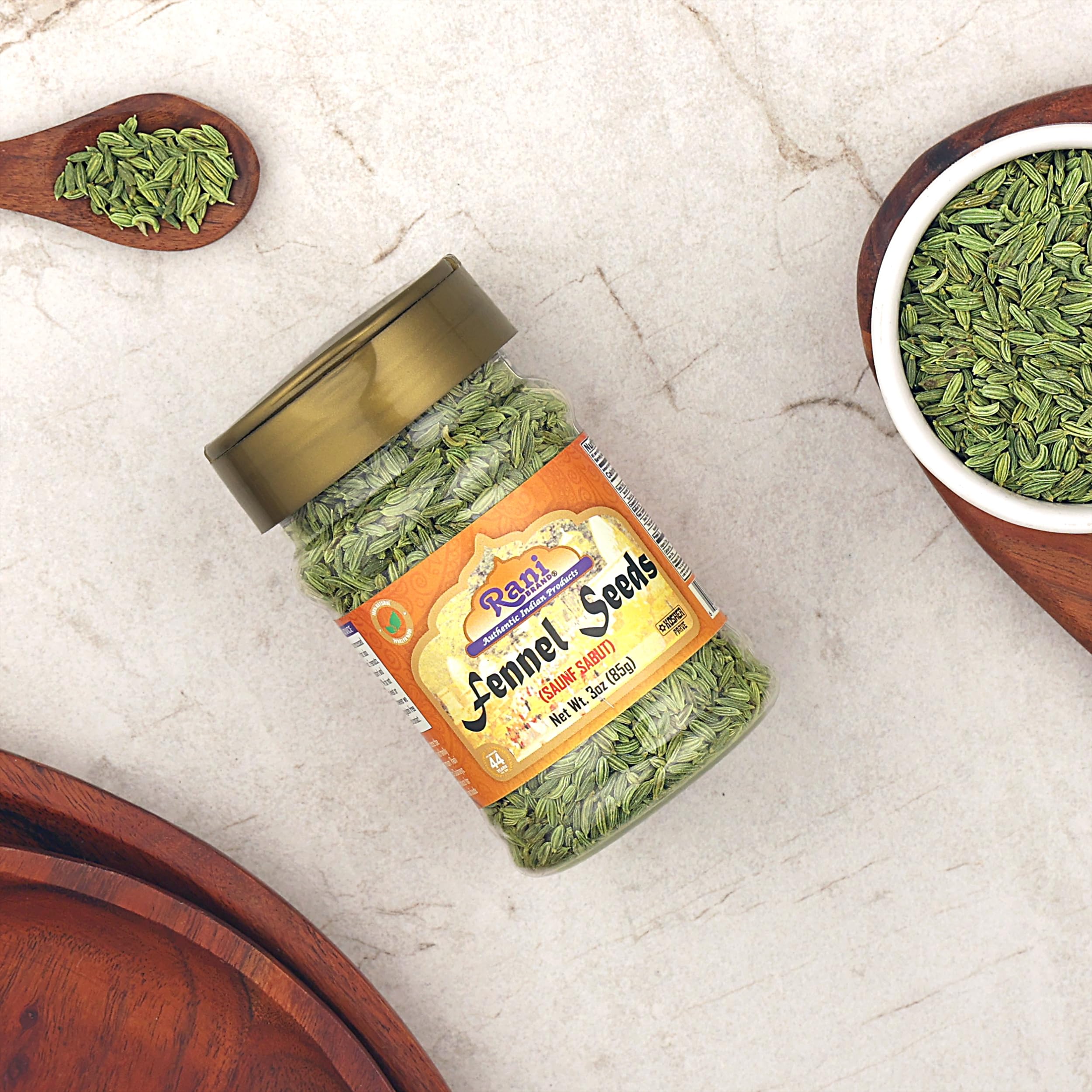 Rani fennel seeds dispensed from hand ready to season