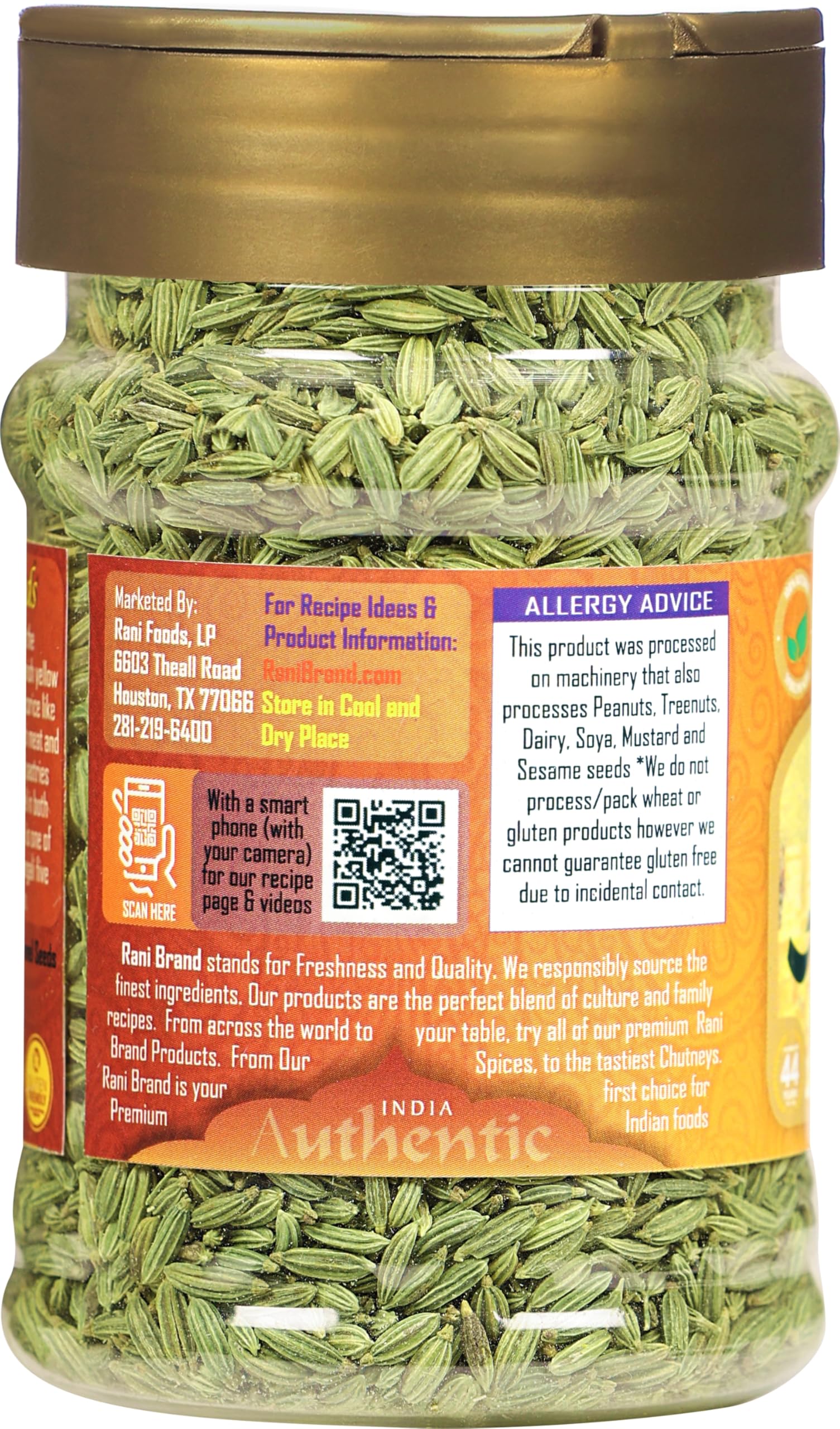 Rani fennel seeds on spice rack for pantry flavor exploration