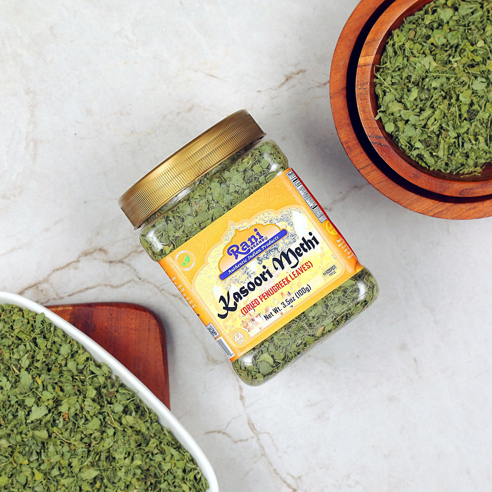 Rani fenugreek leaves jar foil-sealed for freshness and potency