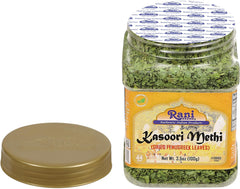 Rani fenugreek leaves dried leaves texture closeup