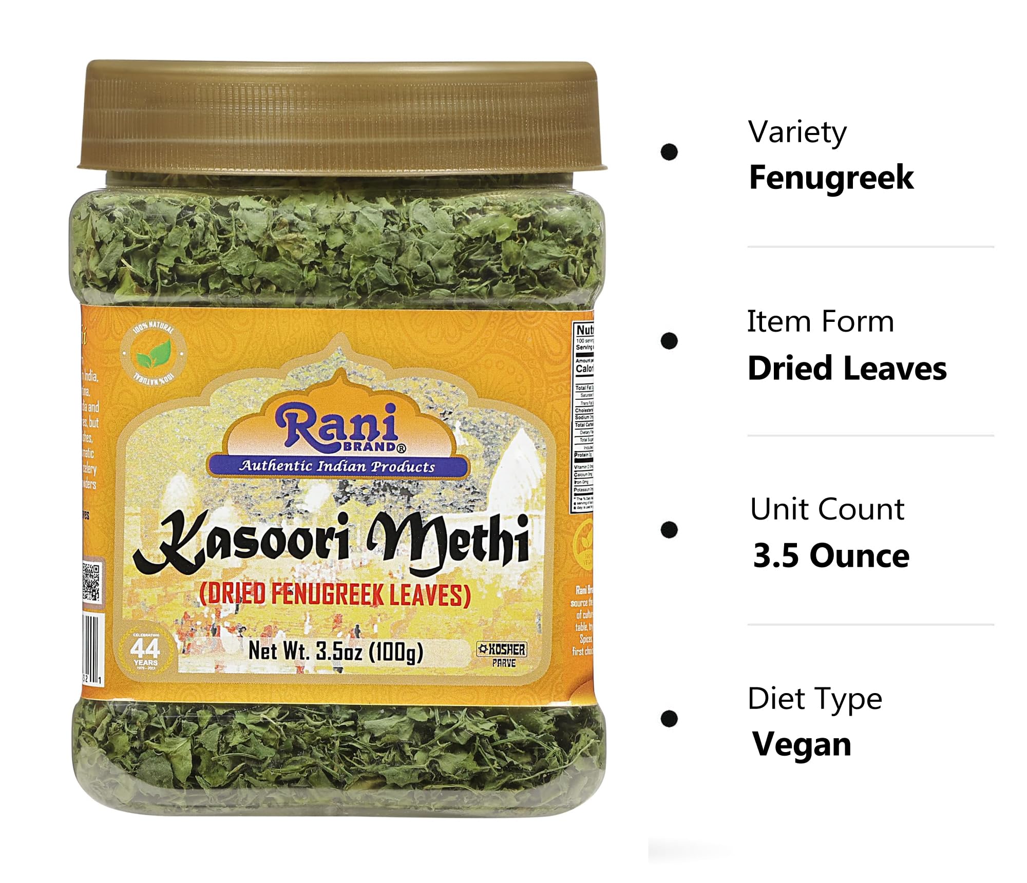 Rani fenugreek leaves spoon in curry demonstrates easy daily use
