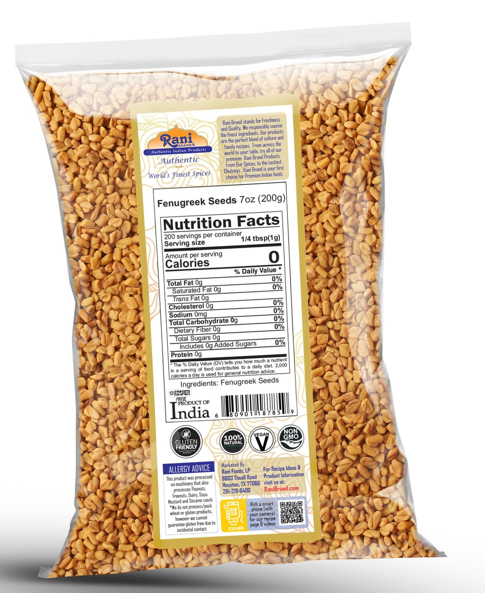 Closeup of Rani Fenugreek seeds showing glossy, uniform grains