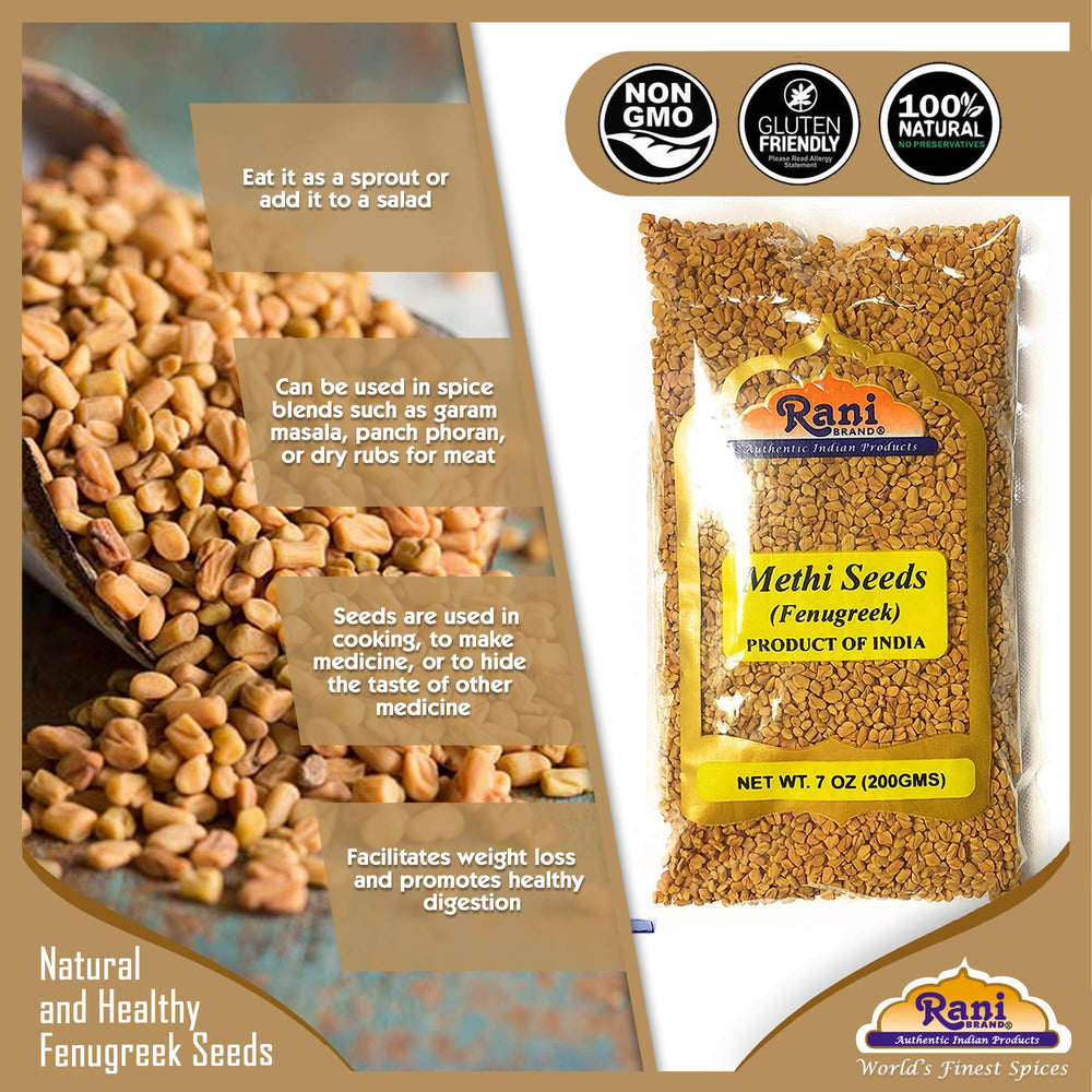 Rani Fenugreek seeds stored in a jar to maintain freshness