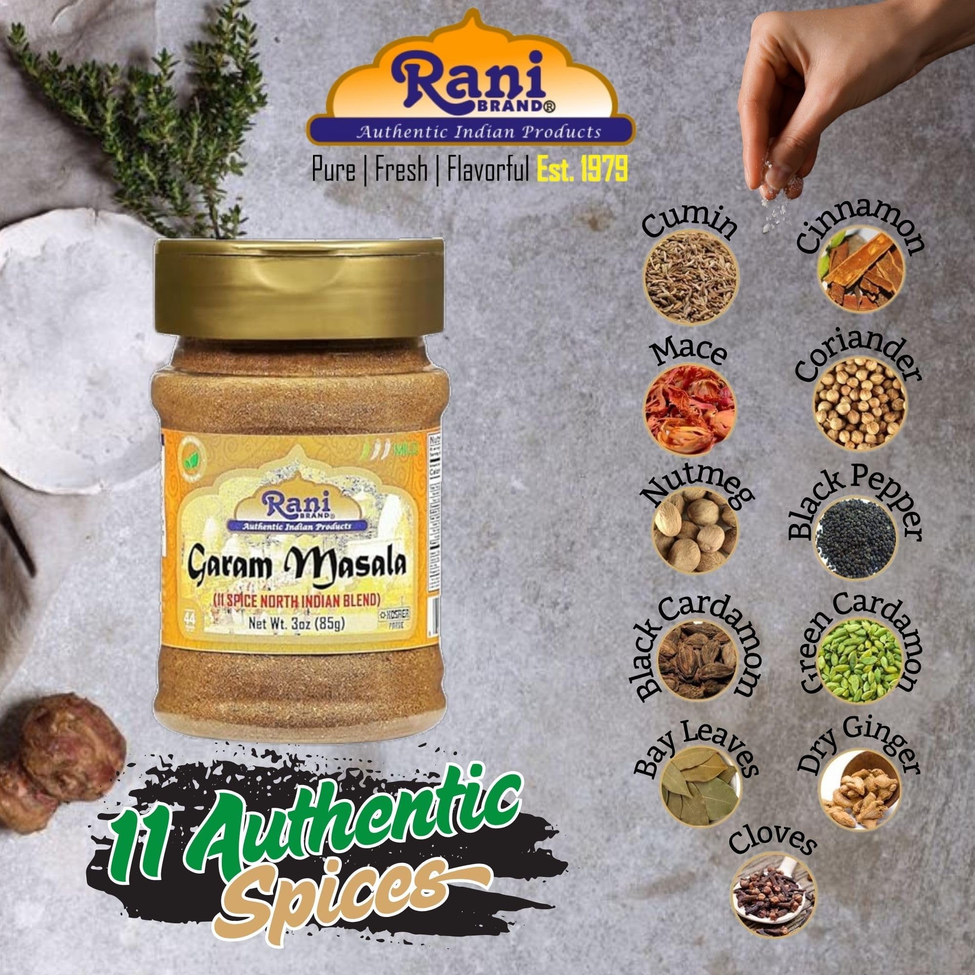 Rani Garam Masala spice blend ingredients highlight robust aromatic profile