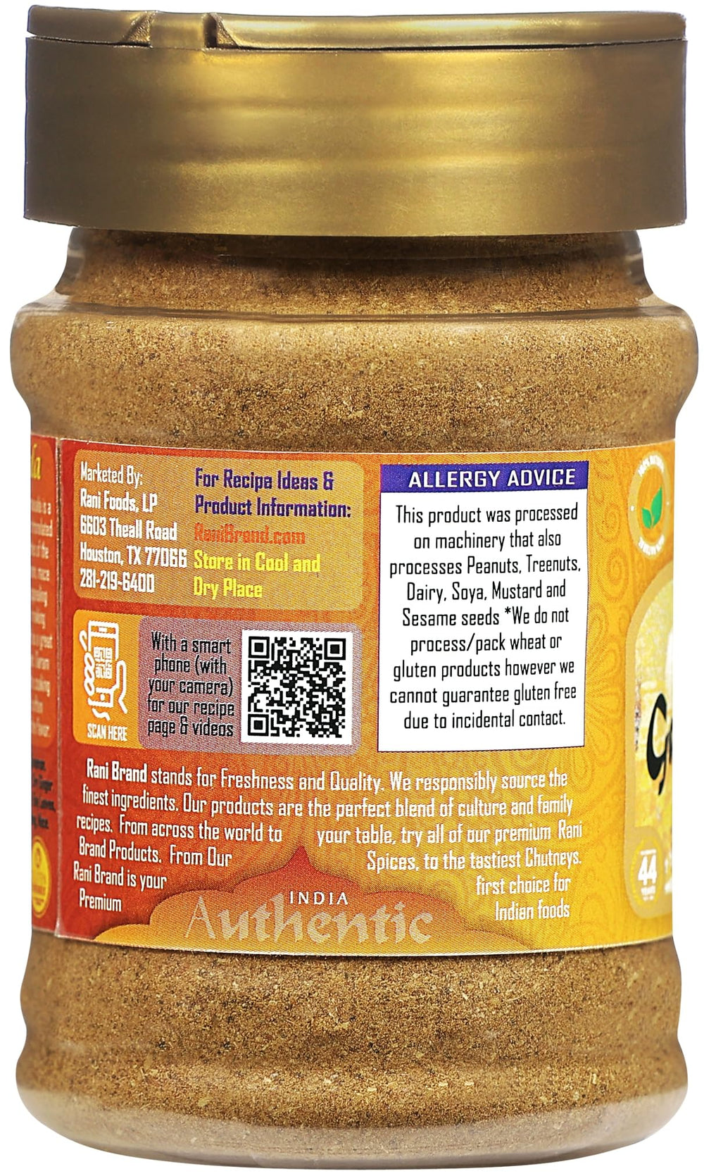 Rani Garam Masala vegan spice blend aroma ready for cooking