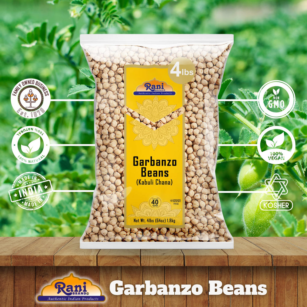 Rani Garbanzo Beans used to make creamy hummus