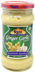 Rani Ginger Garlic Paste in glass jar shows premium packaging and authenticity.