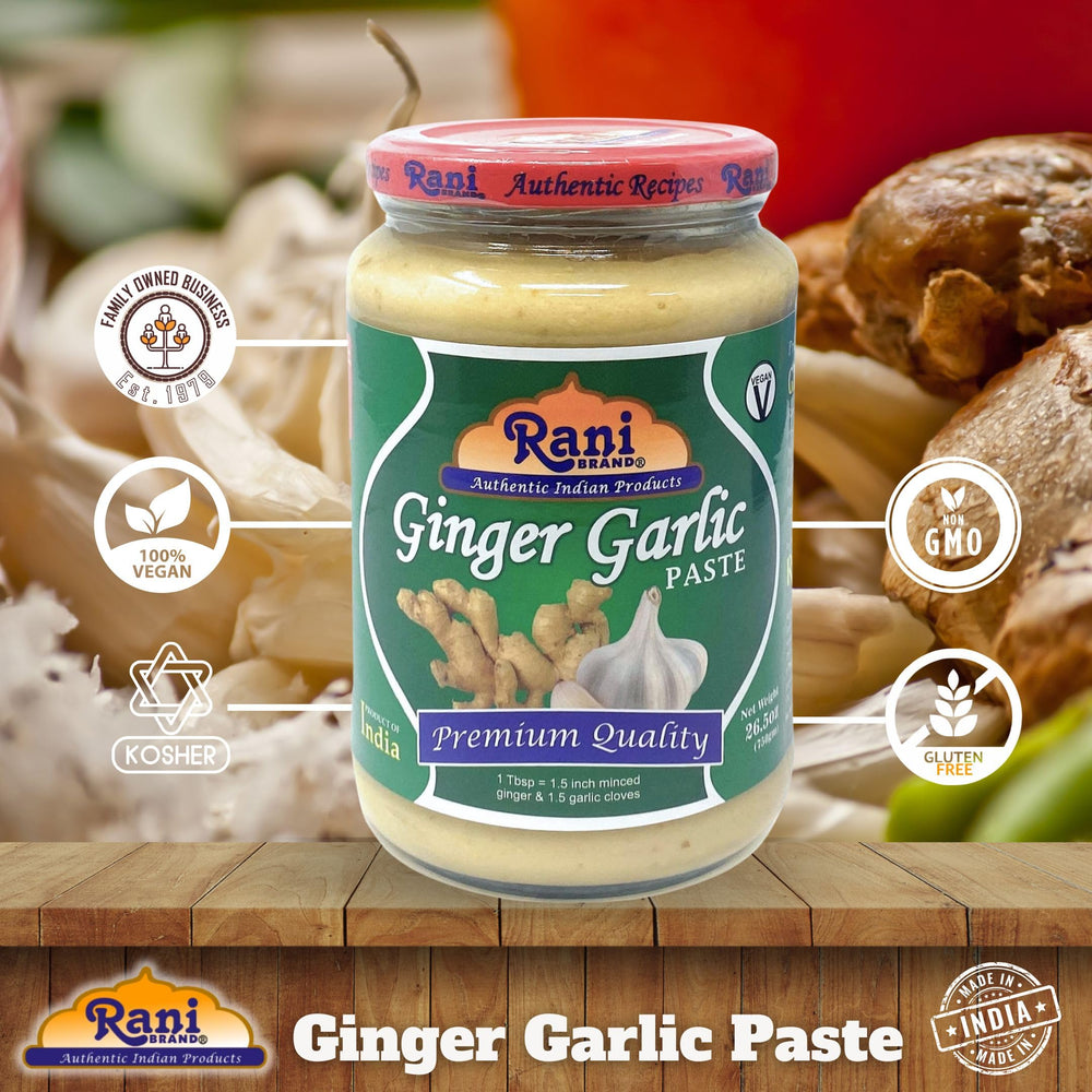 Rani Ginger Garlic Paste in a bowl ready to mix into curries.