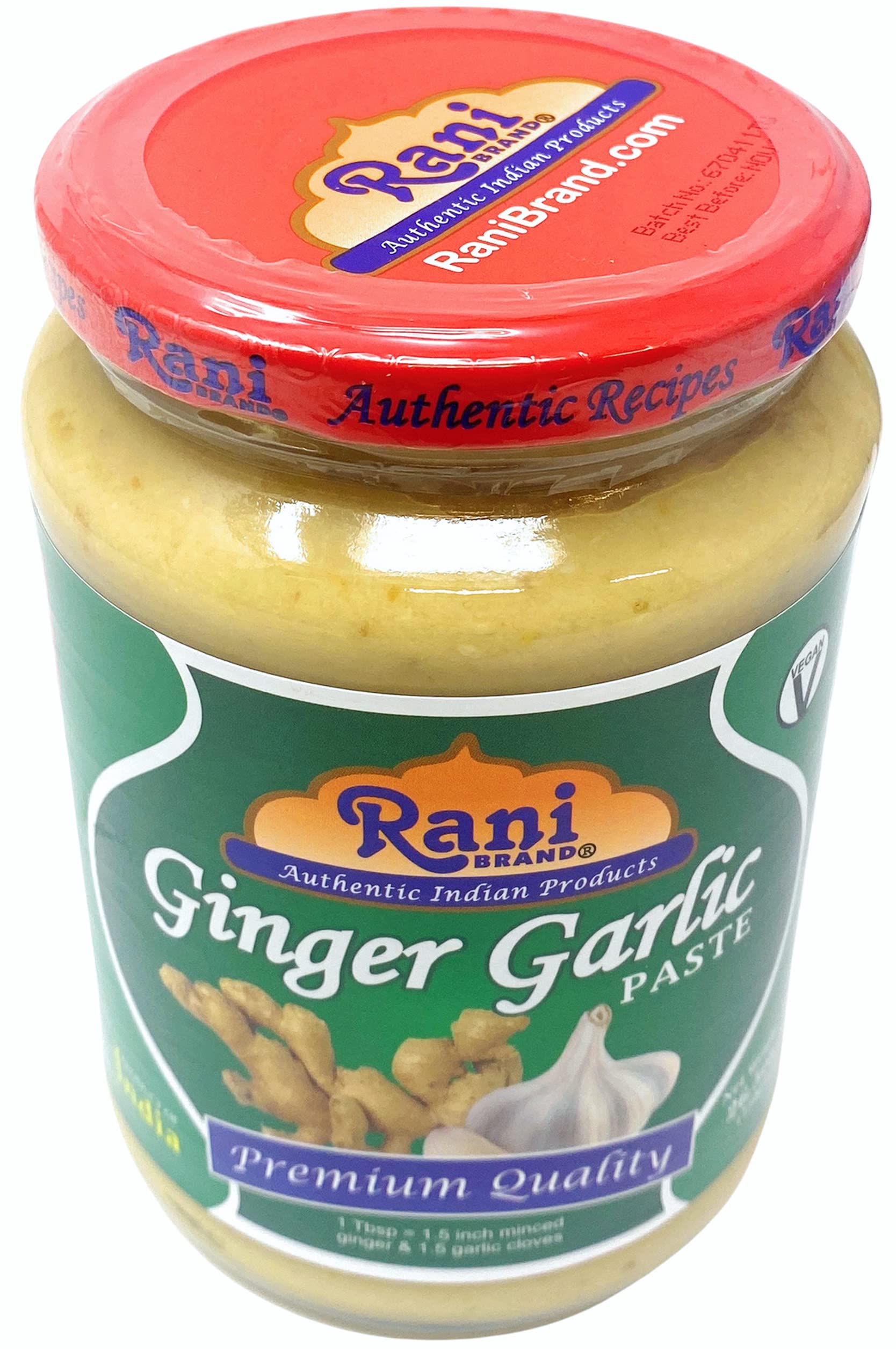 Made in India: Rani Ginger Garlic Paste for authentic Indian dishes.