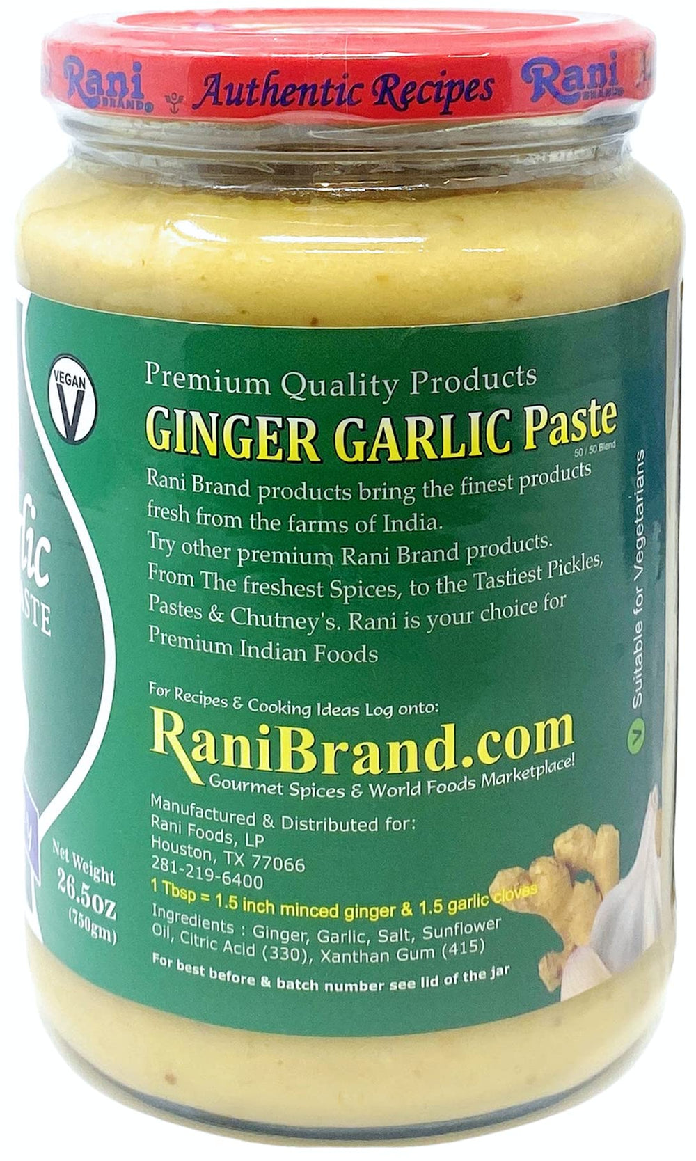 Rani paste scoop in jar demonstrating convenient packaging for meals.