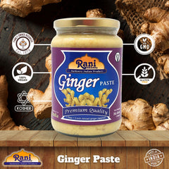 Rani Ginger Paste label noting no artificial colors