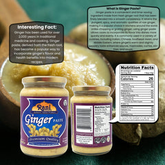 Close-up of smooth ginger puree in Rani paste for sauces