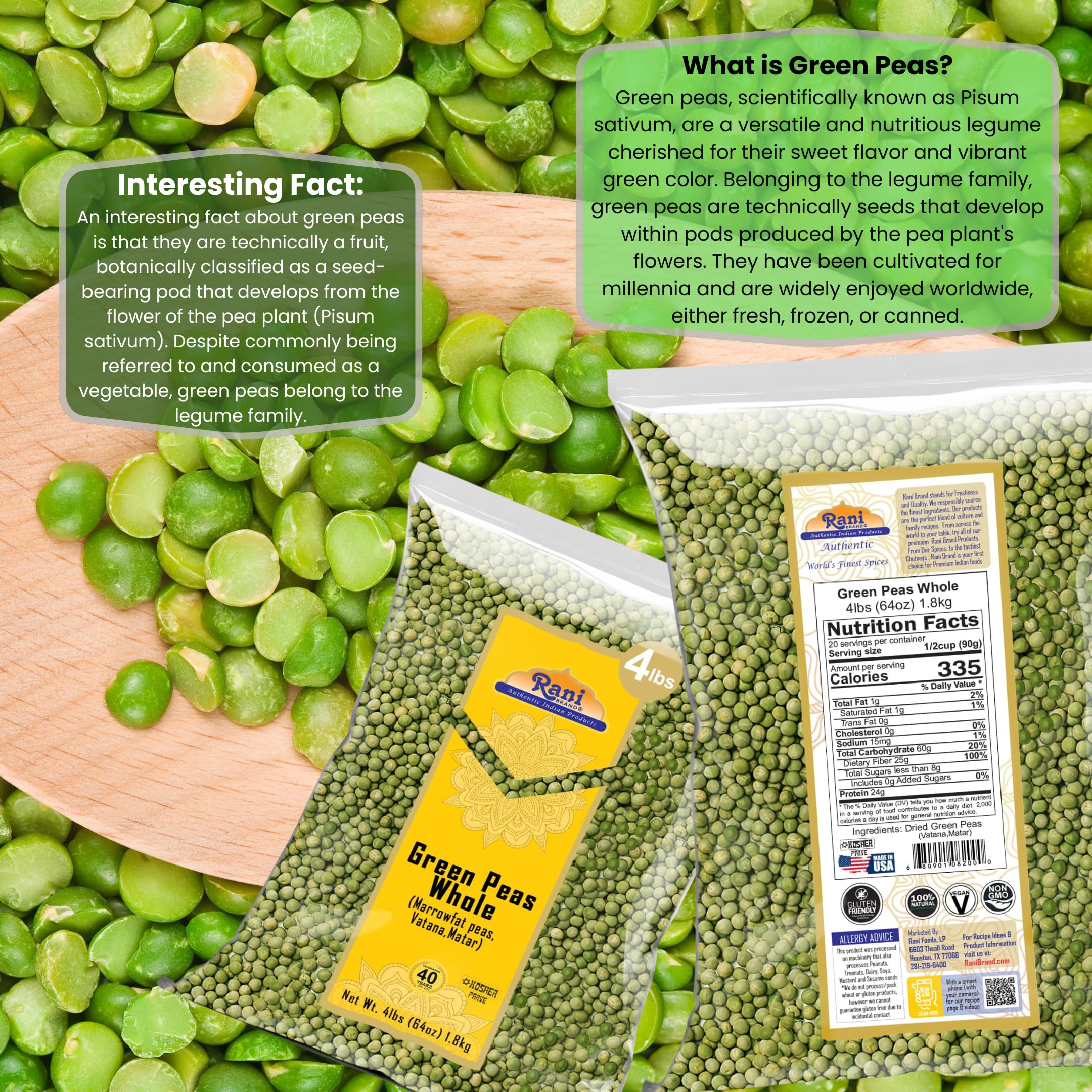 Rani green peas cooked mushy peas plated show creamy texture.