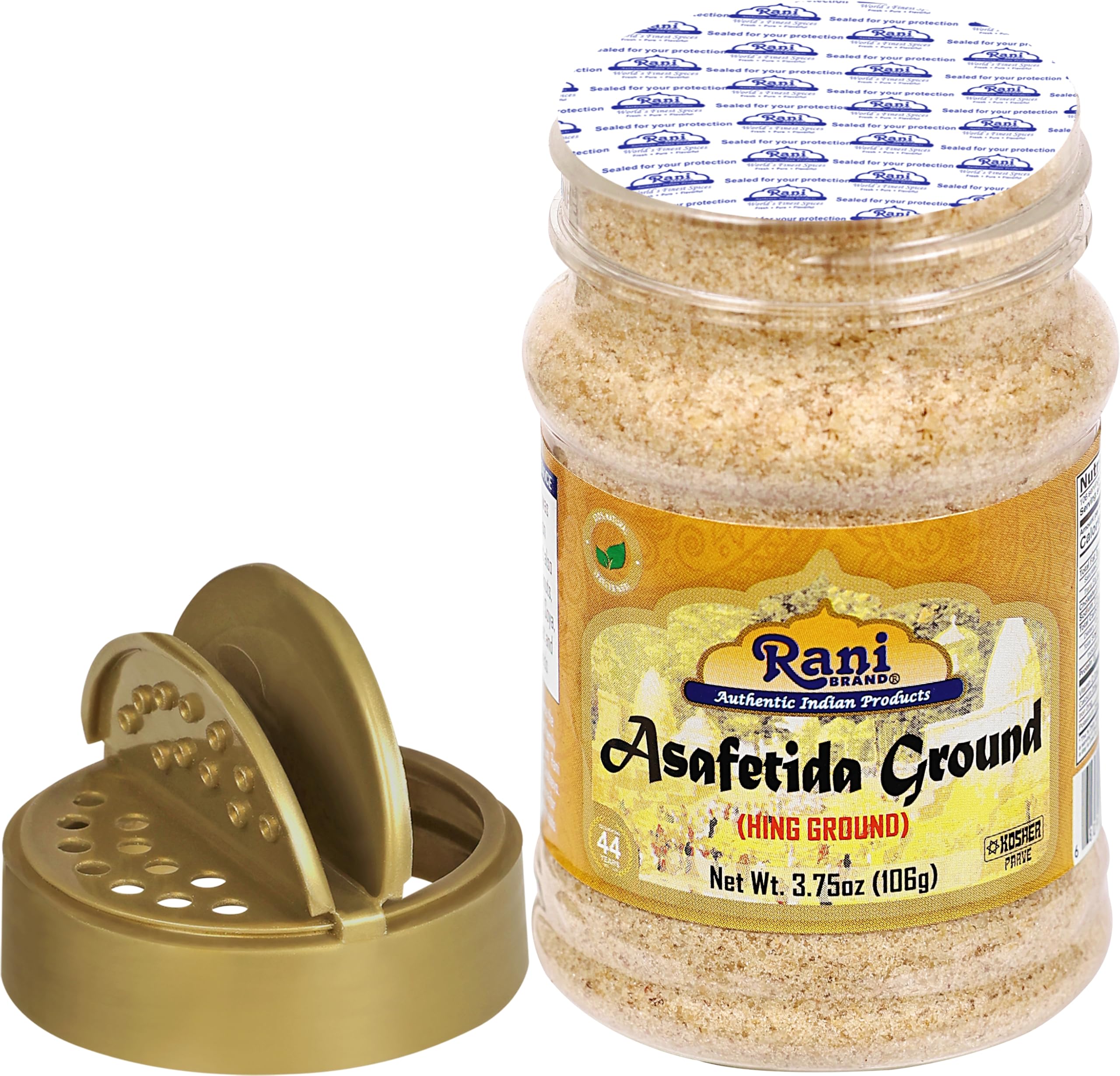 Rani Hing ground jar on kitchen counter invites easy cooking prep