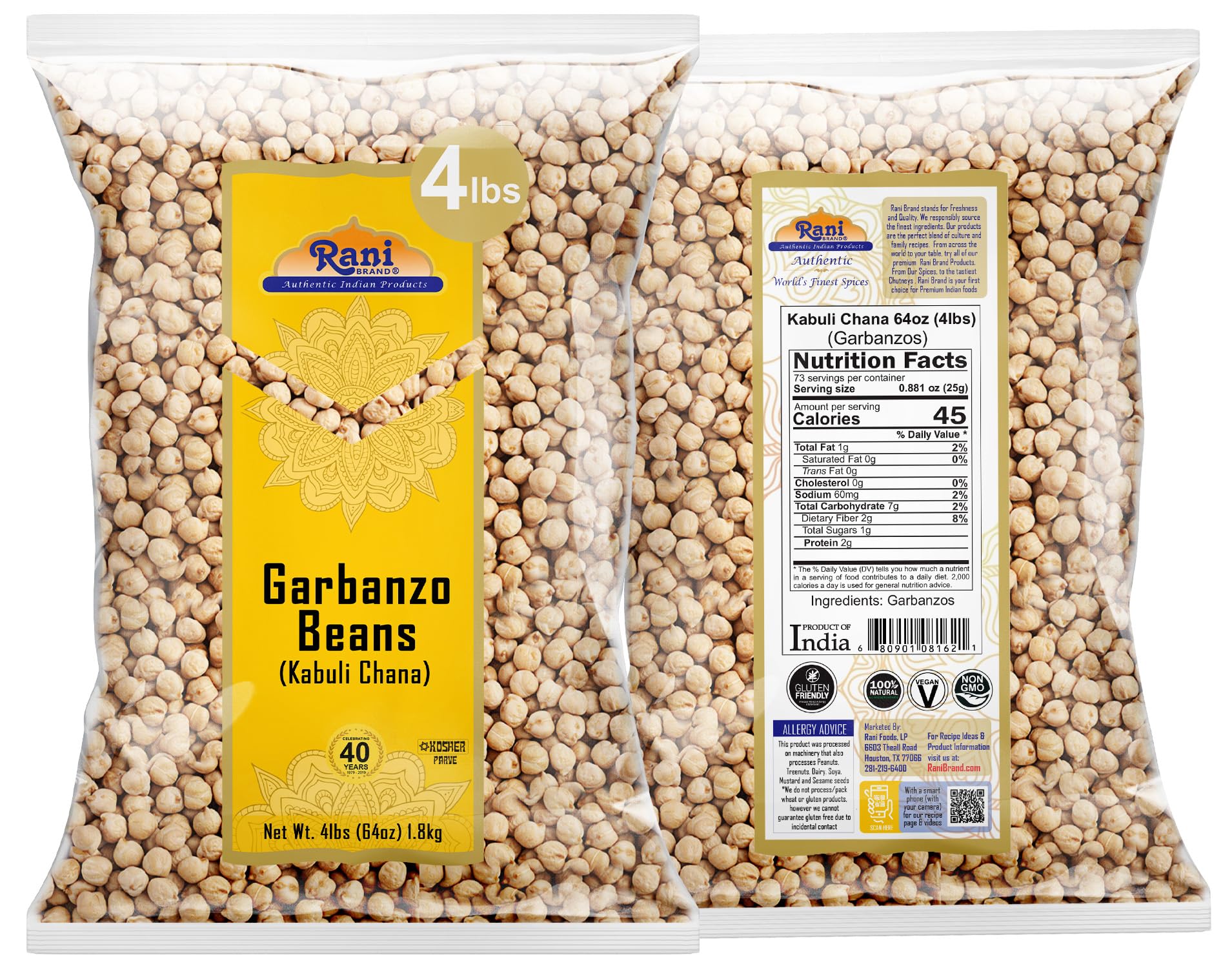 Rani Kabuli Chana in grocery store scene for purchase