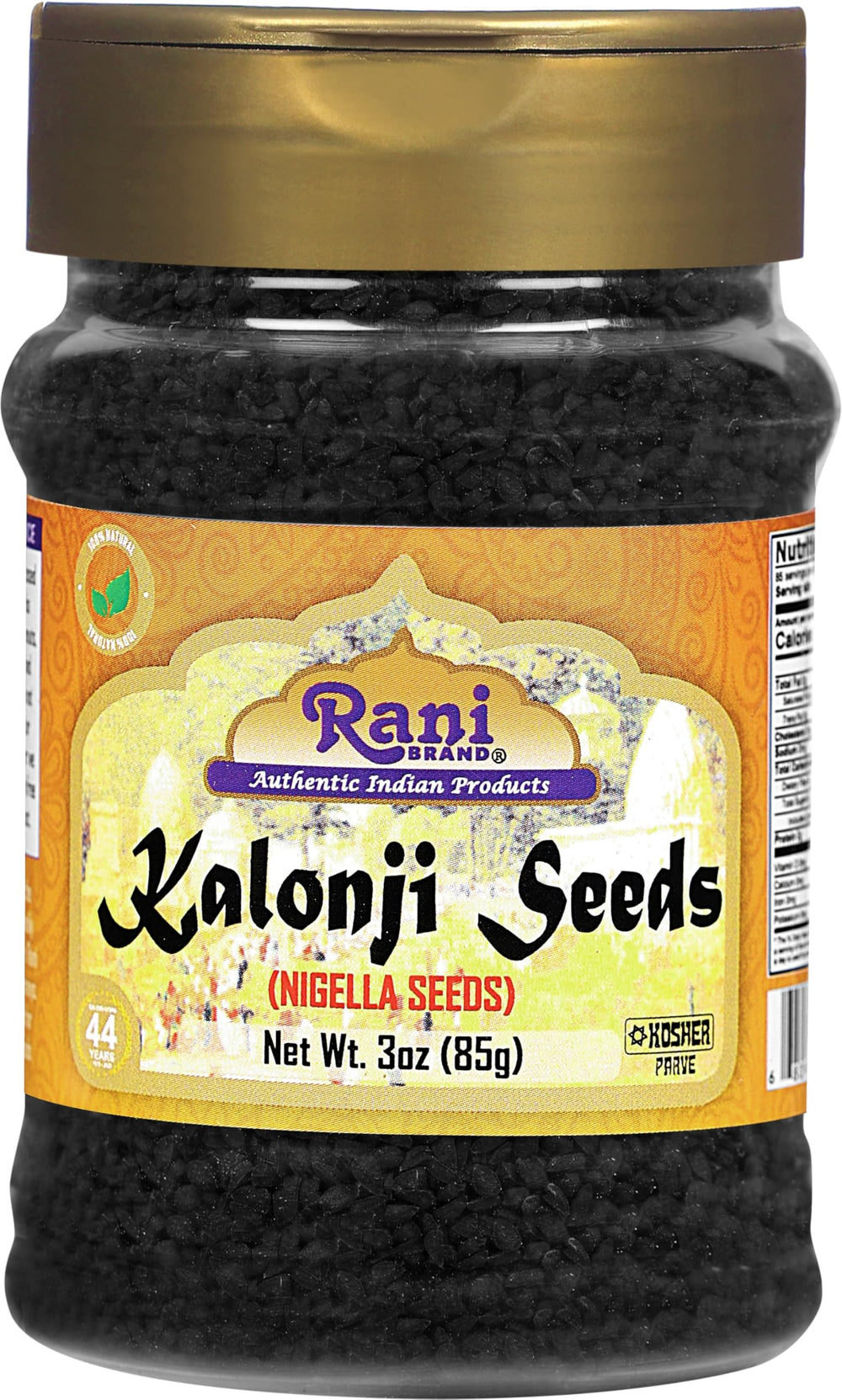 Rani Kalonji seeds in a jar, ready for everyday cooking.