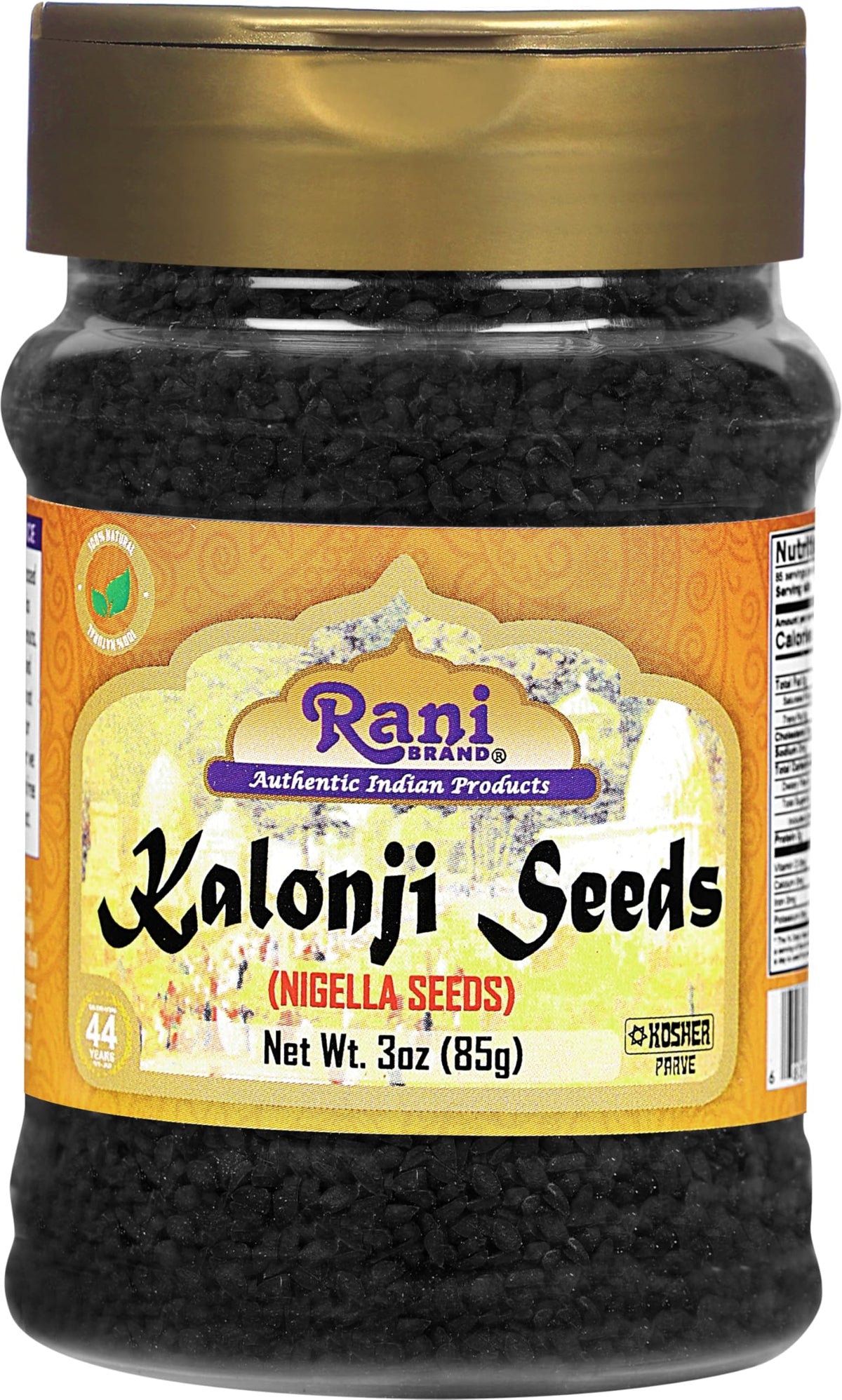 Rani Kalonji seeds in a jar, ready for everyday cooking.