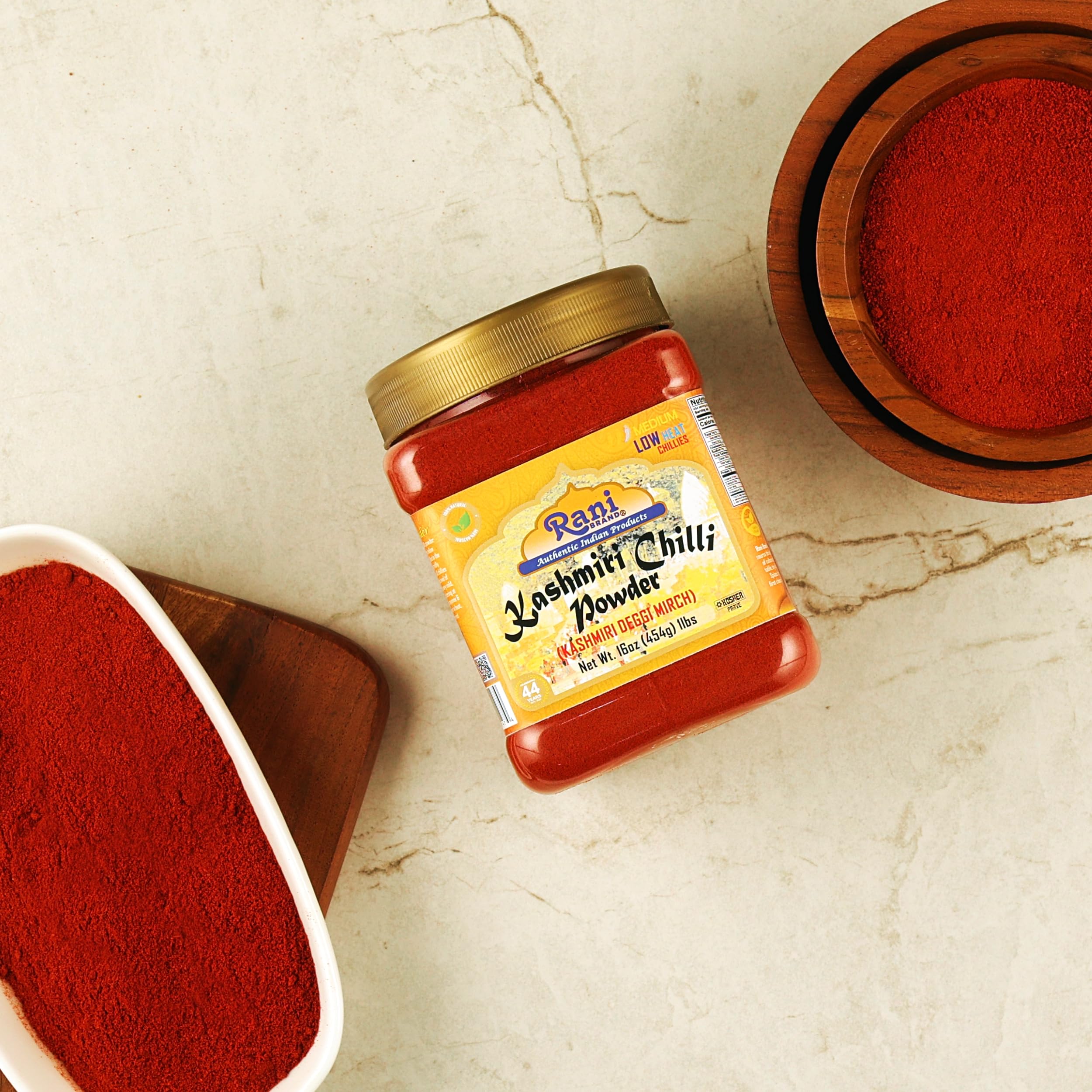 16-ounce jar of Rani Kashmiri powder labeled for easy identification.