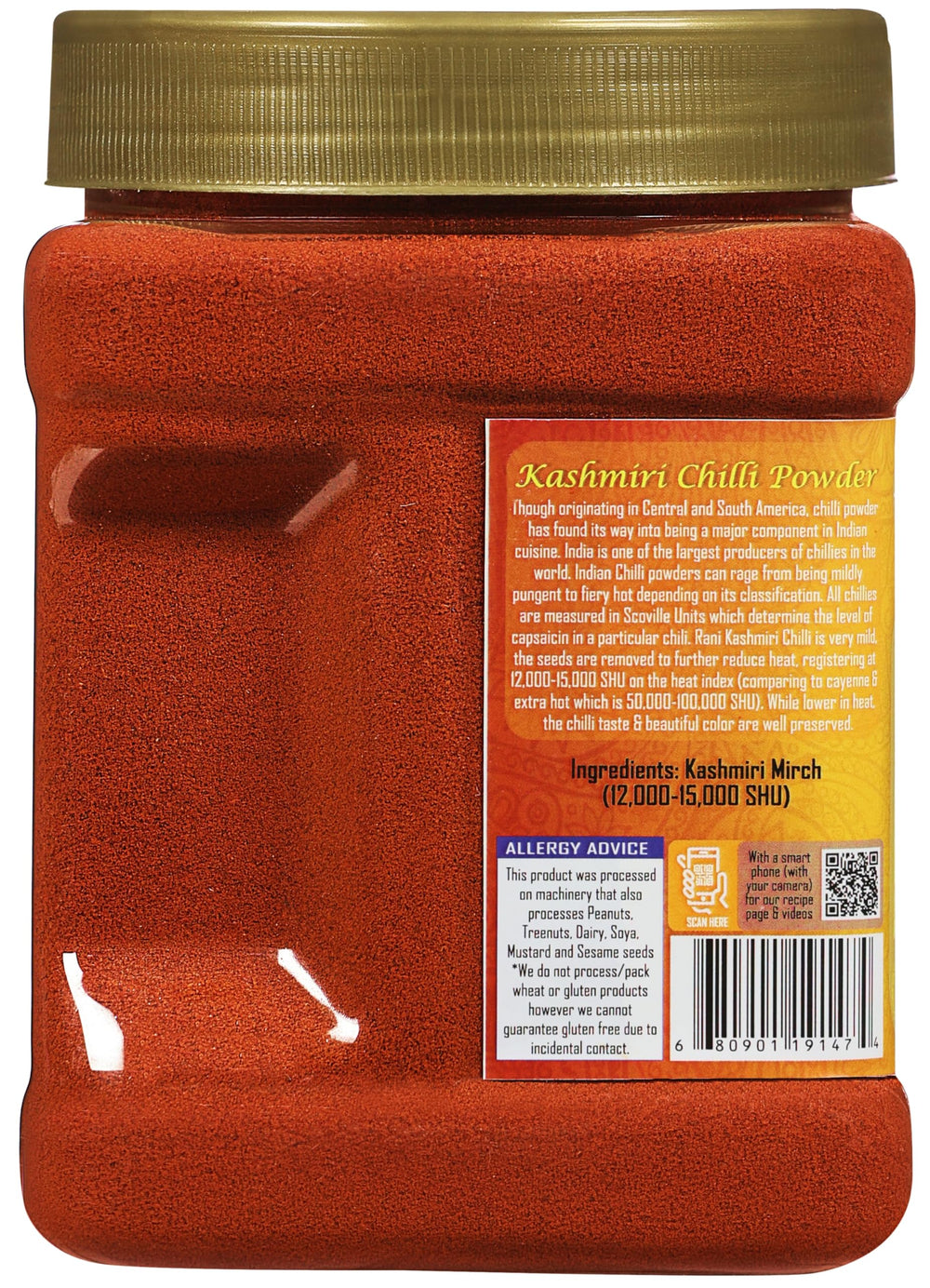 Origin: India; authentic Deggi Mirchi flavor profile from Rani Brand.
