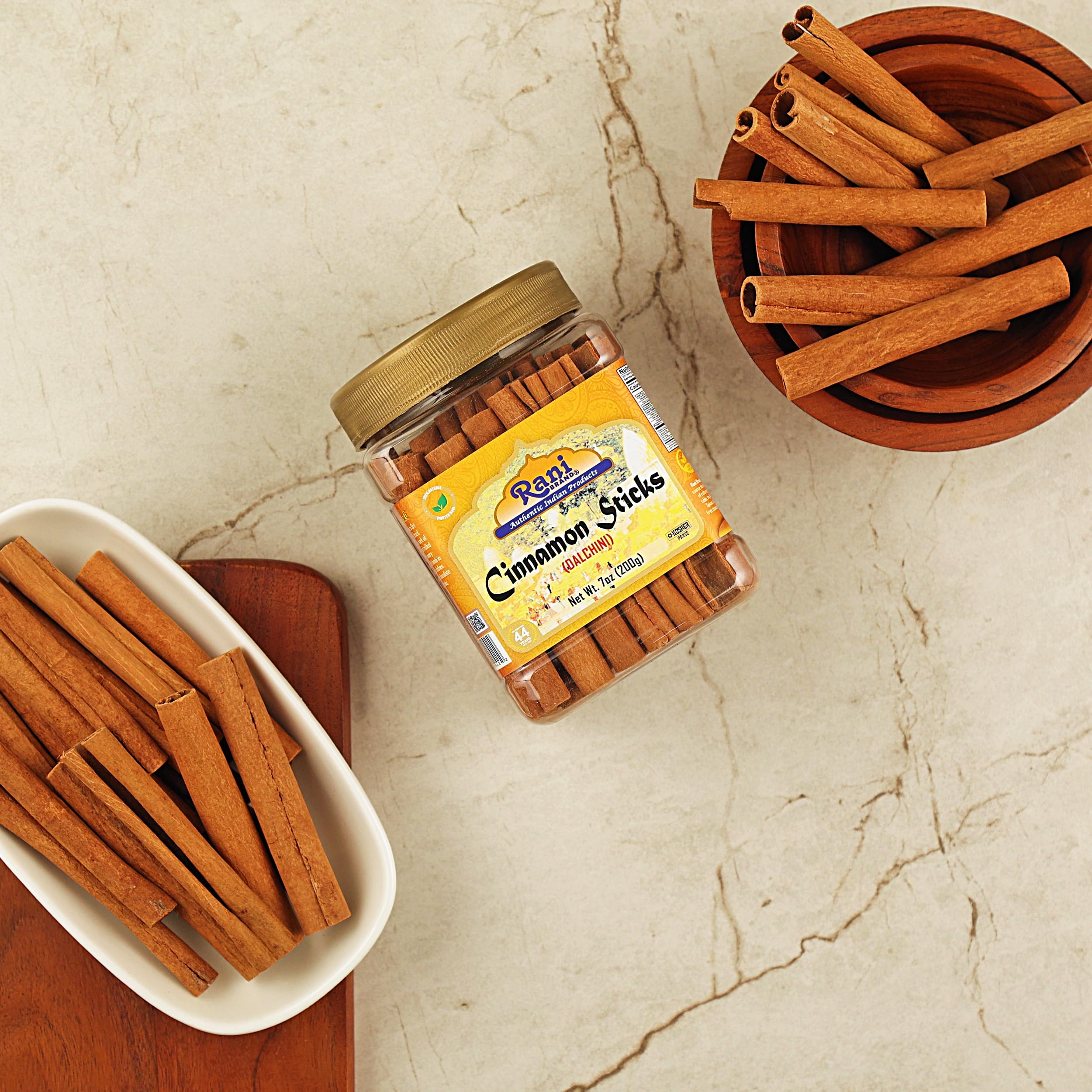 Rani Kosher cinnamon sticks provide natural flavoring for everyday cooking.