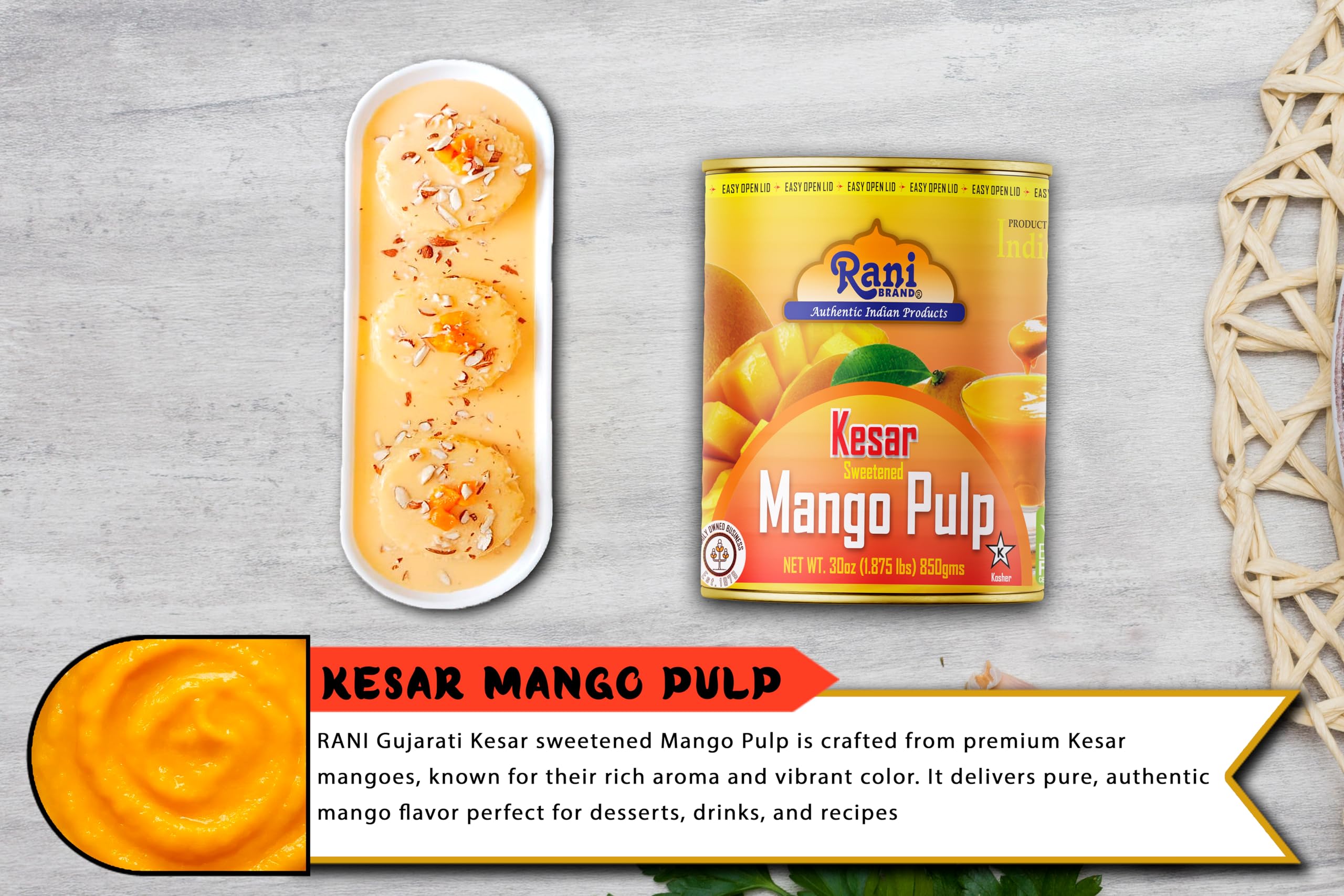 Rani Mango Pulp Puree Kesar as lassi base.