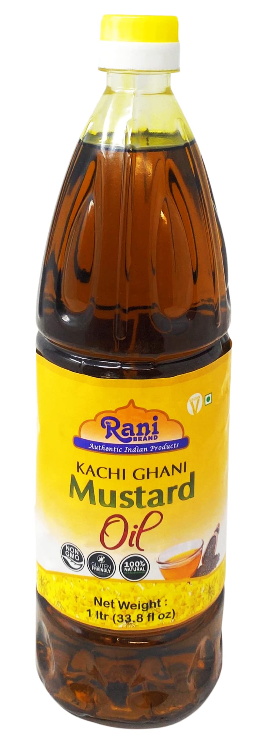 Rani Mustard Oil Kachi Ghani bottle ready for cooking and flavor enhancement
