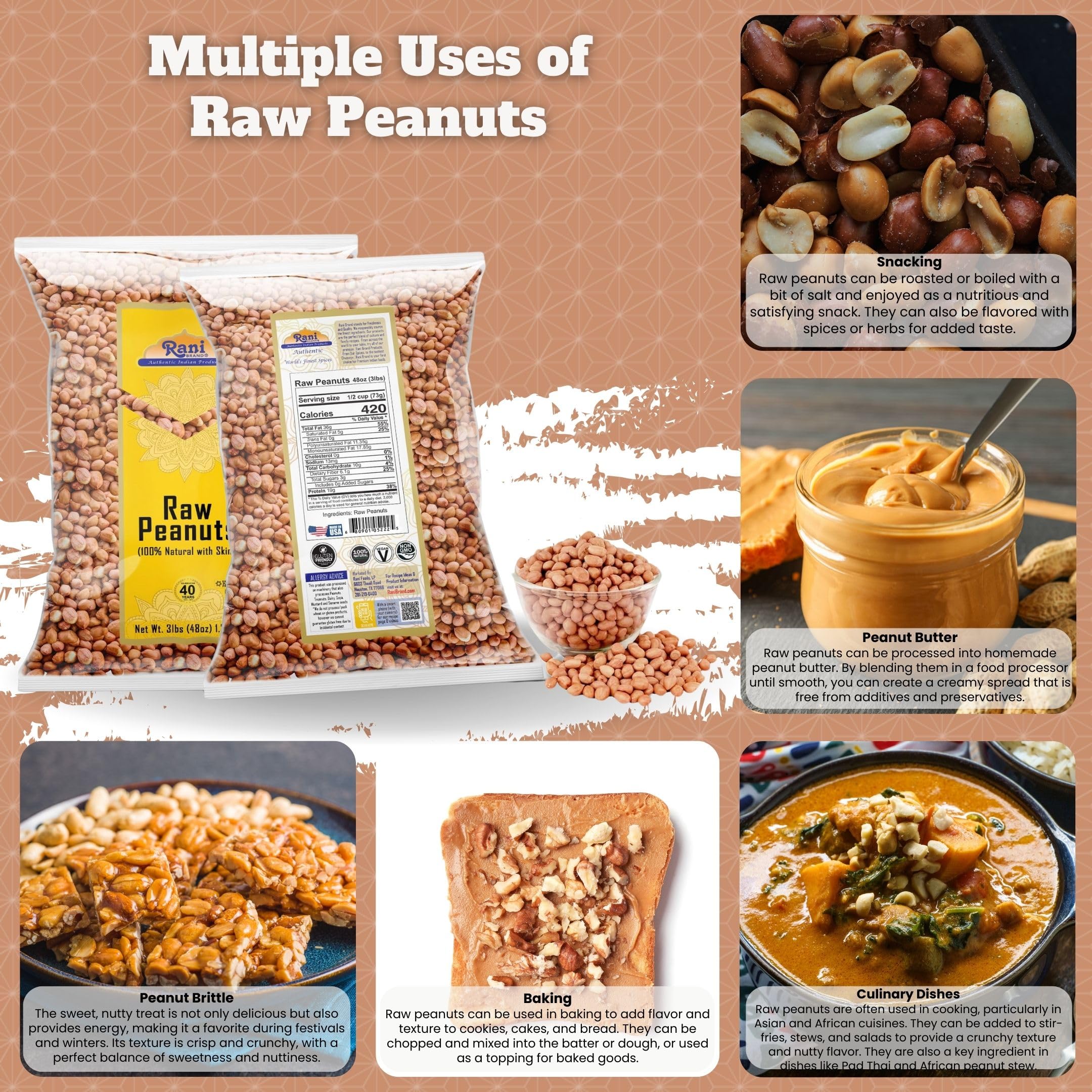 Rani Peanuts kosher certified usa — reliable ingredient for traditional Indian recipes.