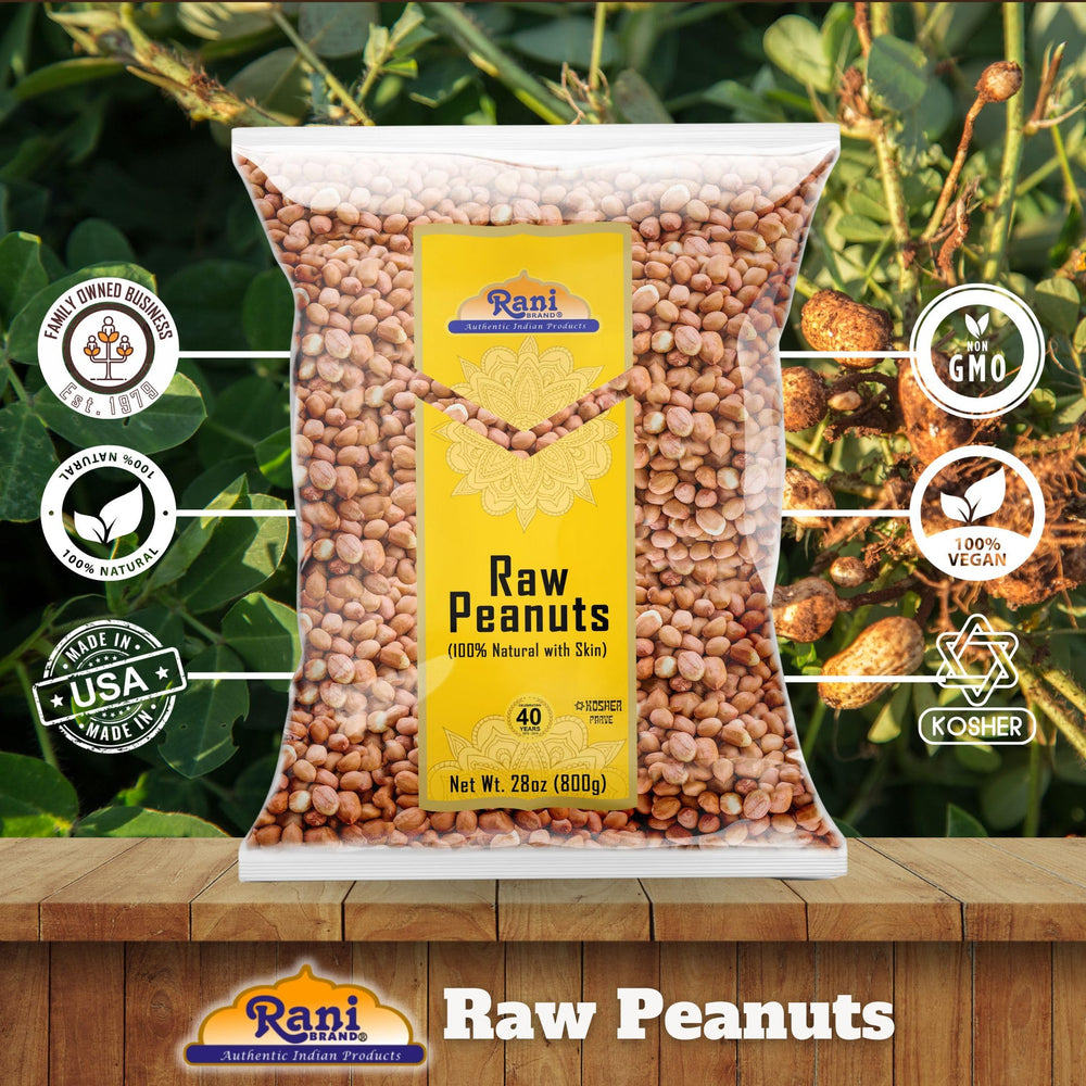 Rani peanuts raw whole with skin on kitchen counter for baking