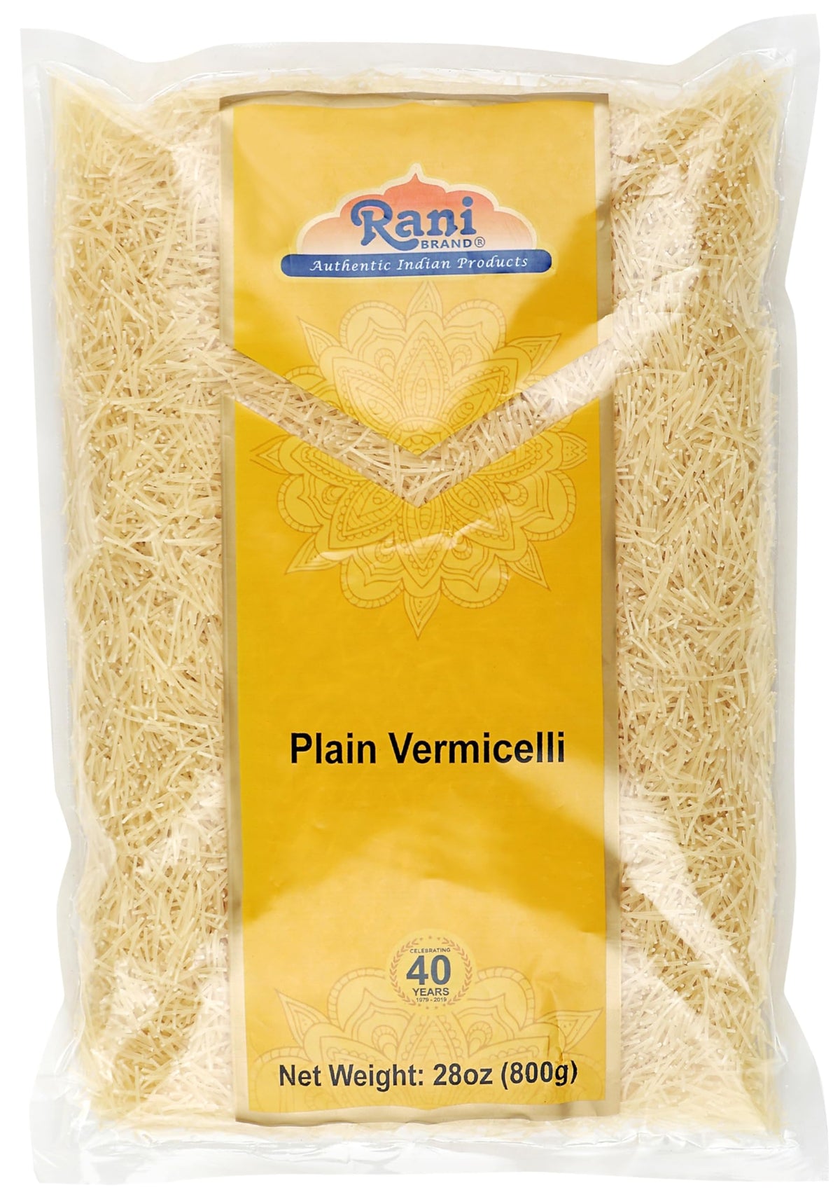Rani Plain Vermicelli pack shot, authentic Indian noodles ready for quick weeknight meals.