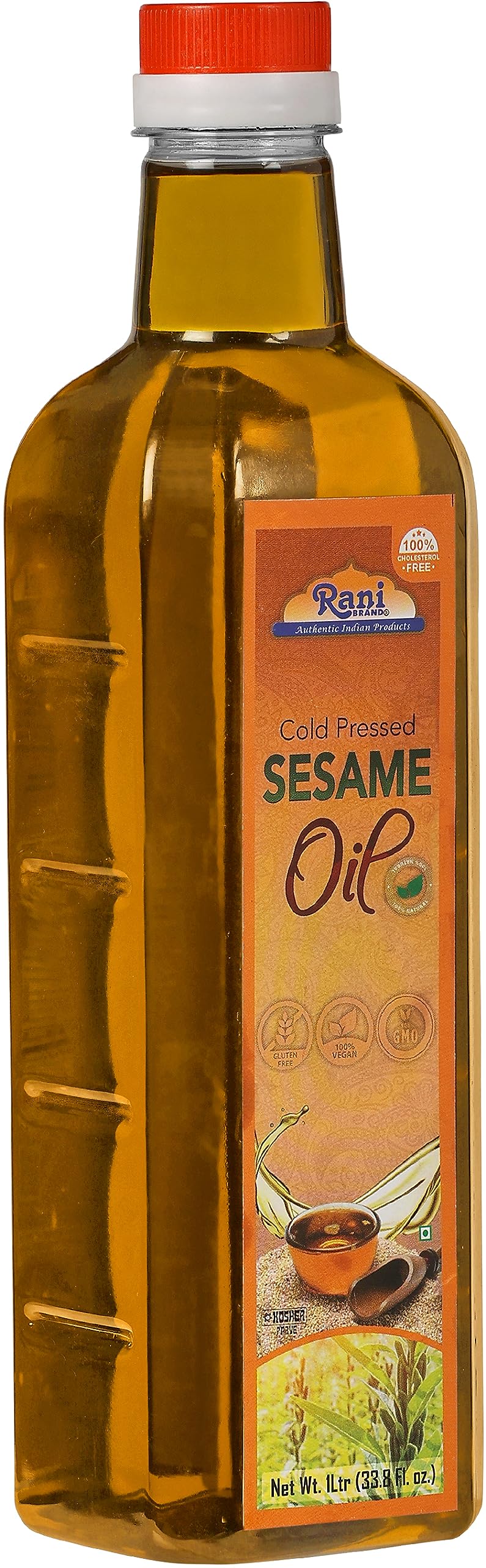Rani sesame oil hair-care application scene with roots to ends conditioning.