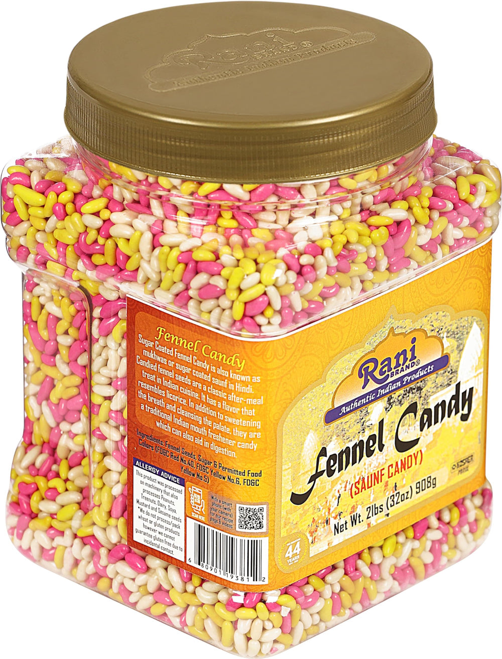Rani sugar coated fennel candy ingredients preview with vegan options