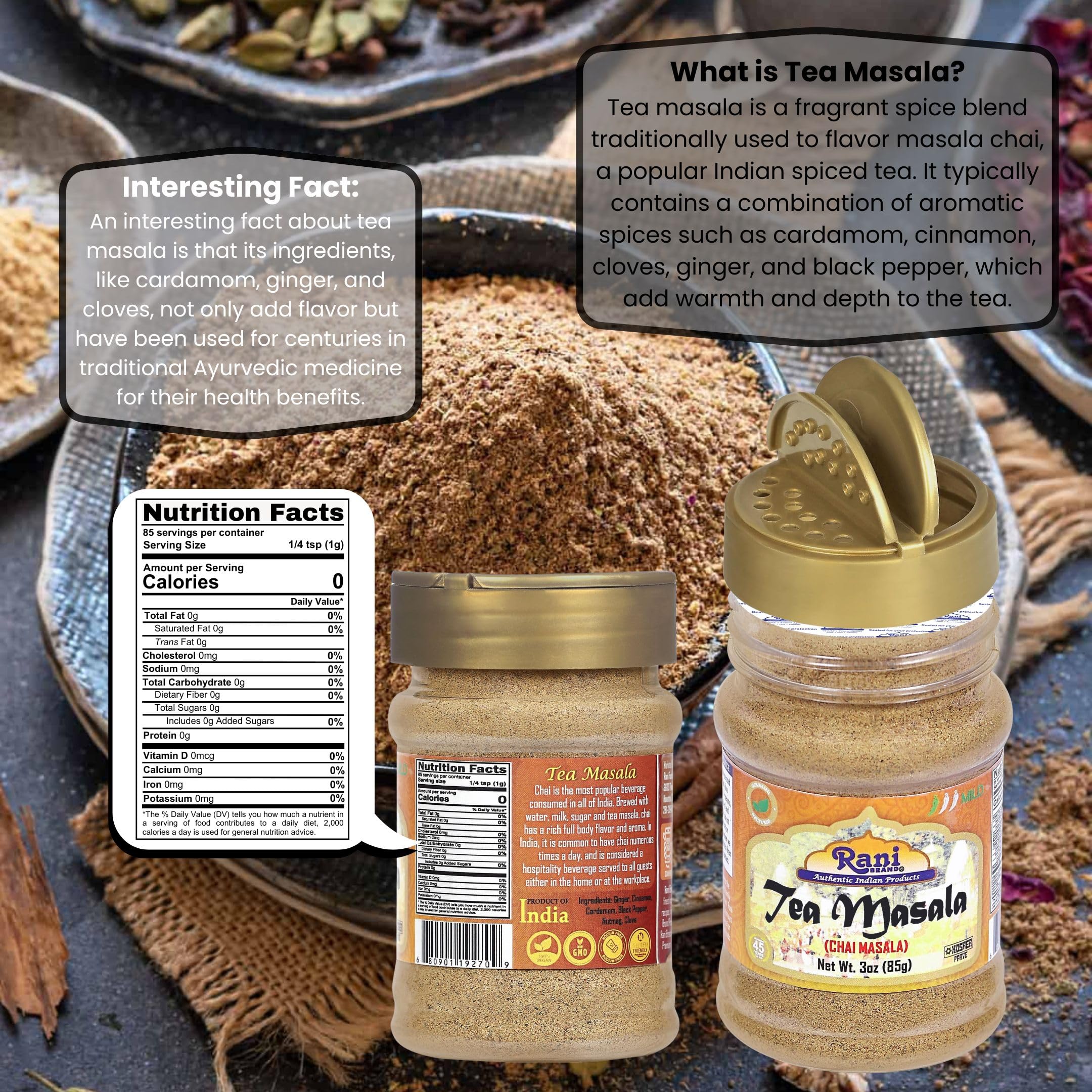 Rani Tea Masala spices close-up highlighting aroma-rich mix