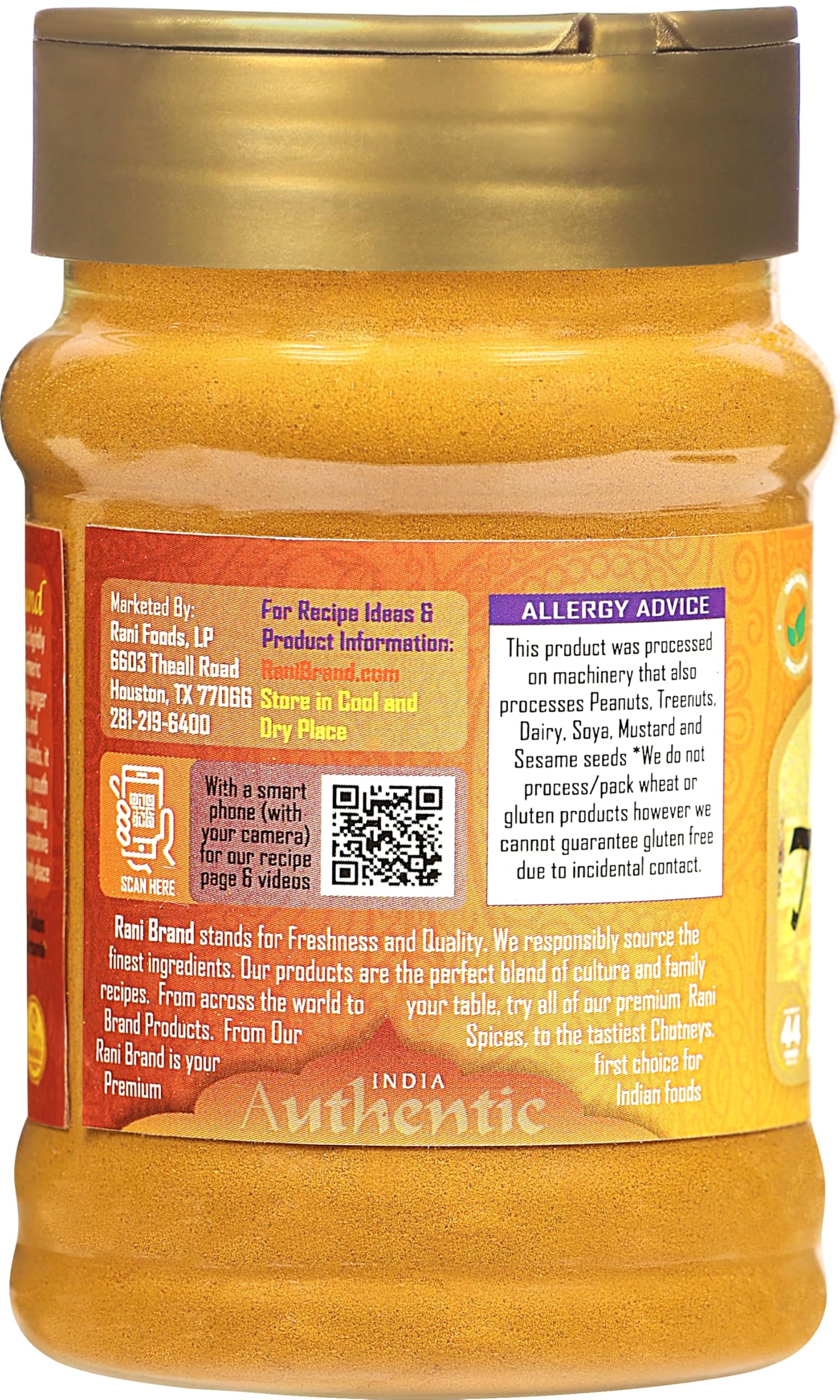 Rani Turmeric packaging on shelf ready for daily cooking.
