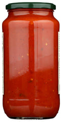 Rao's Arrabbiata sauce bottle being poured for a meal