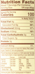 Rao's Alfredo sauce jar nutrition label for low-carb planning