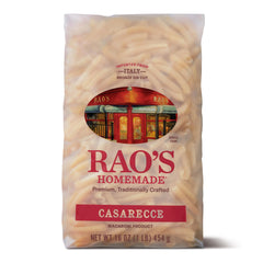 Rao's Casarecce 16oz pack with sauce-ready grooves.