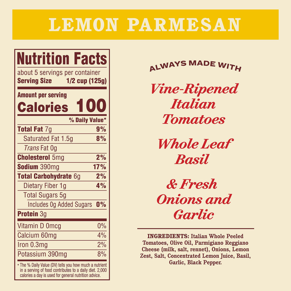 Rao's Lemon Marinara bottle pour shows smooth sauce ready-to-use