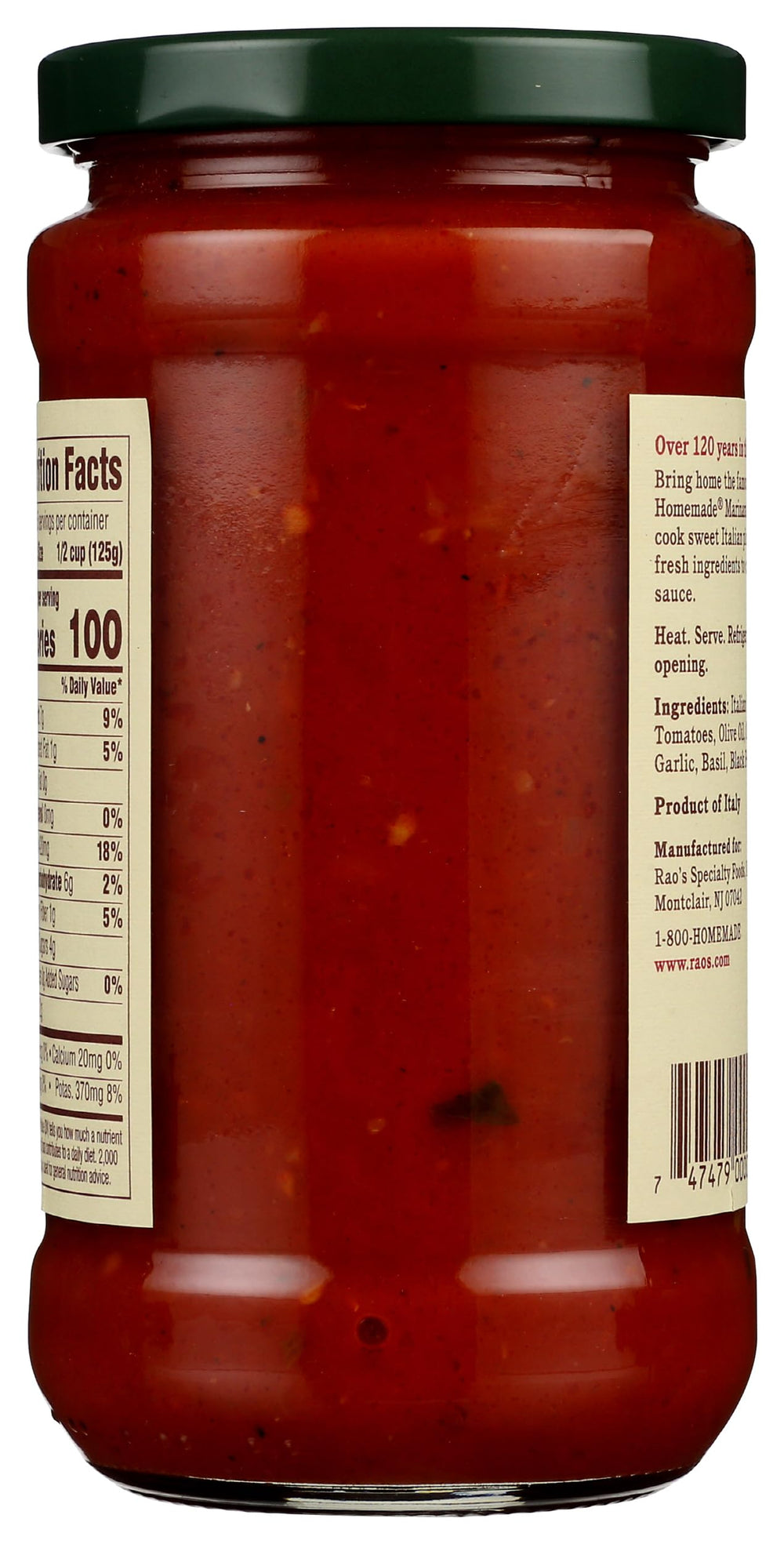 Rao's sauce being poured from jar to pan for quick meals
